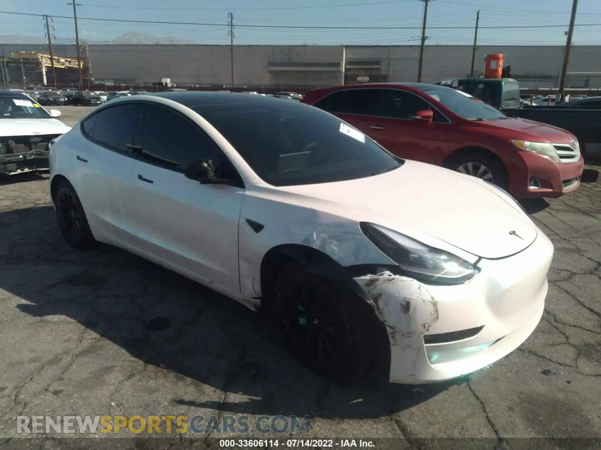1 fotografías del automóvil dañado 5YJ3E1EB9NF130964 TESLA MODEL 3 2022
