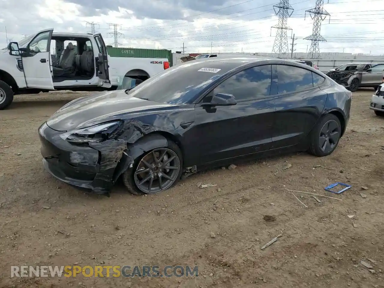 1 Photograph of a damaged car 5YJ3E1EB9NF134819 TESLA MODEL 3 2022
