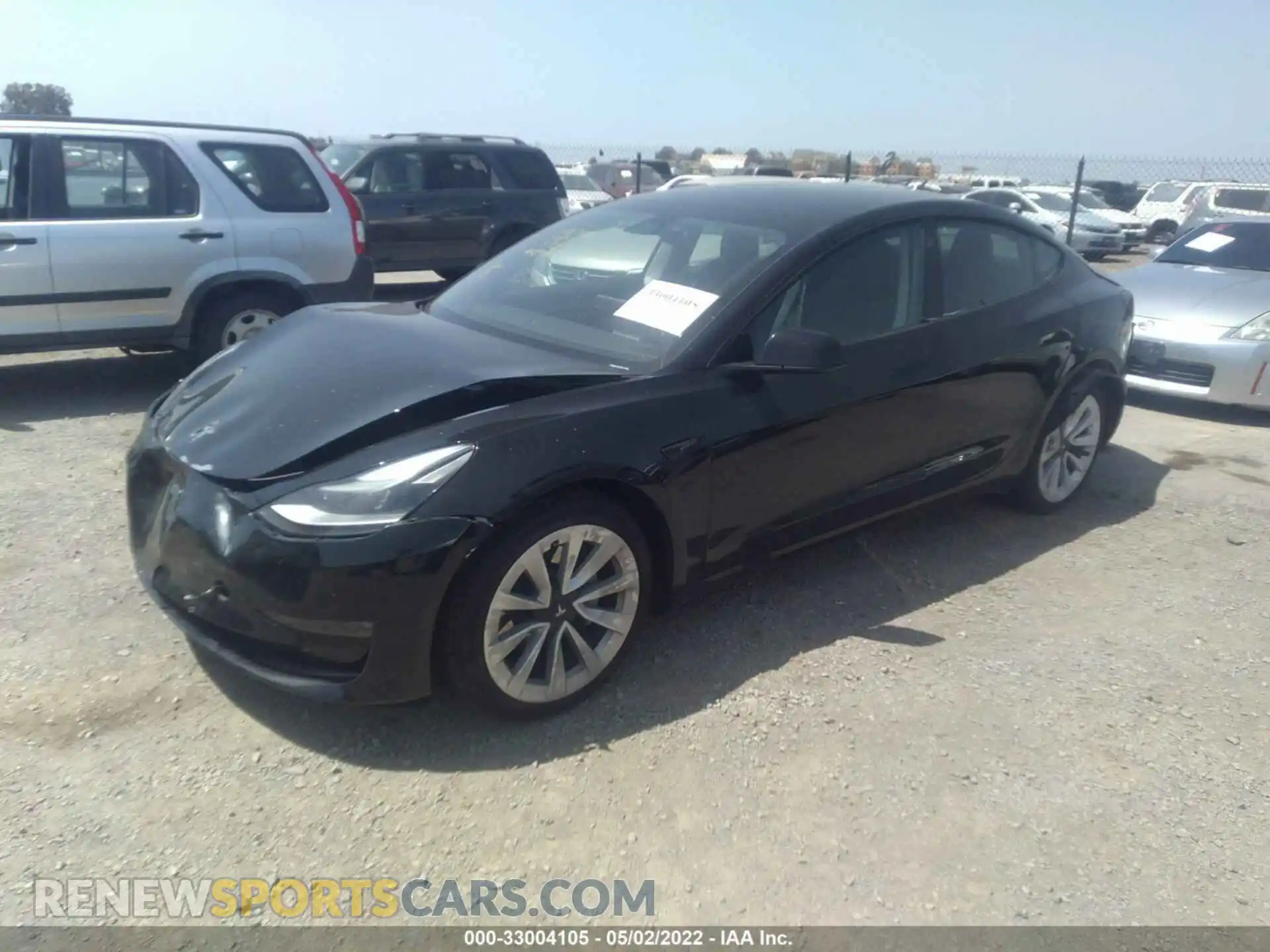 2 Photograph of a damaged car 5YJ3E1EB9NF134996 TESLA MODEL 3 2022
