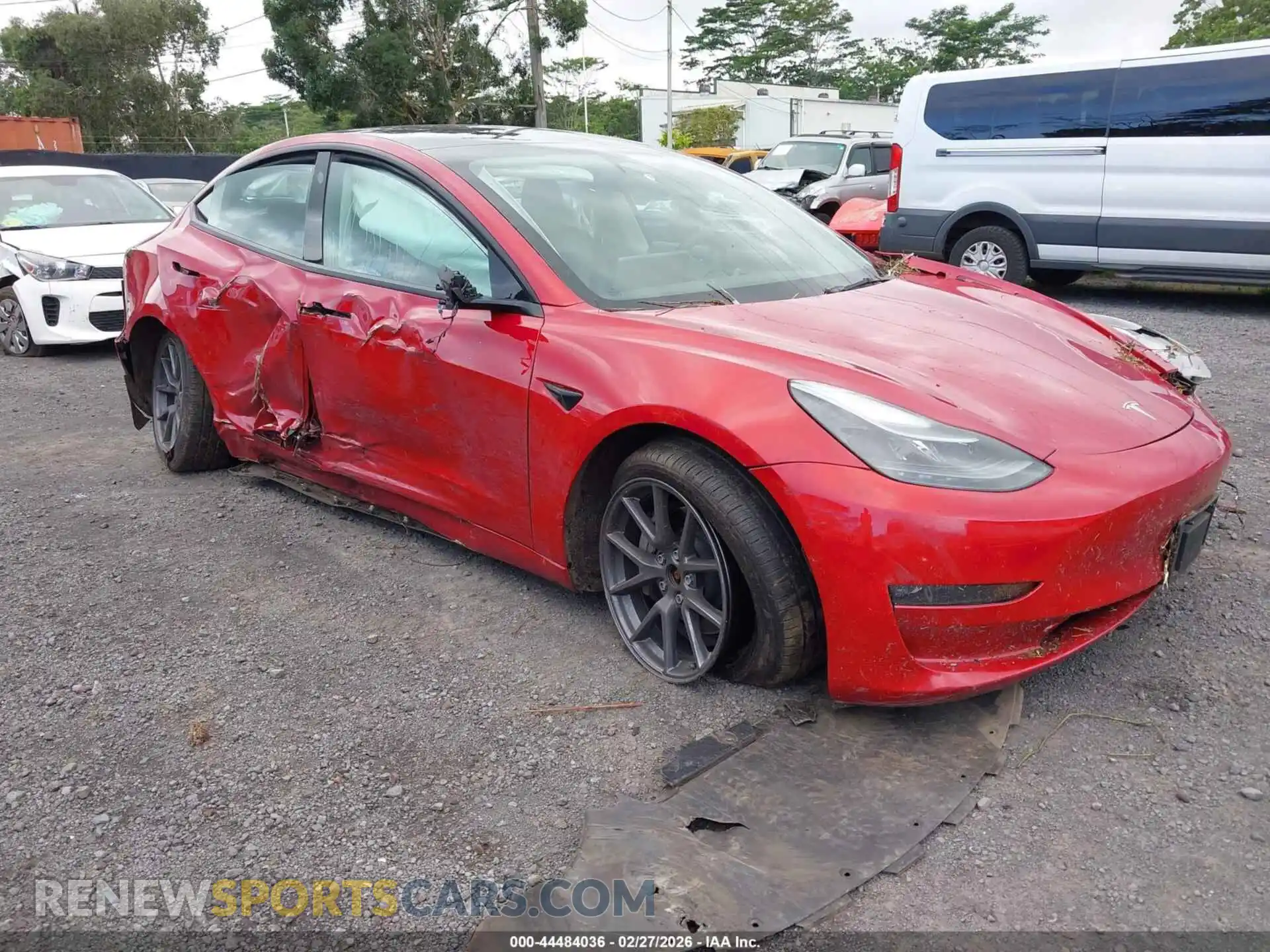1 Photograph of a damaged car 5YJ3E1EB9NF165200 TESLA MODEL 3 2022