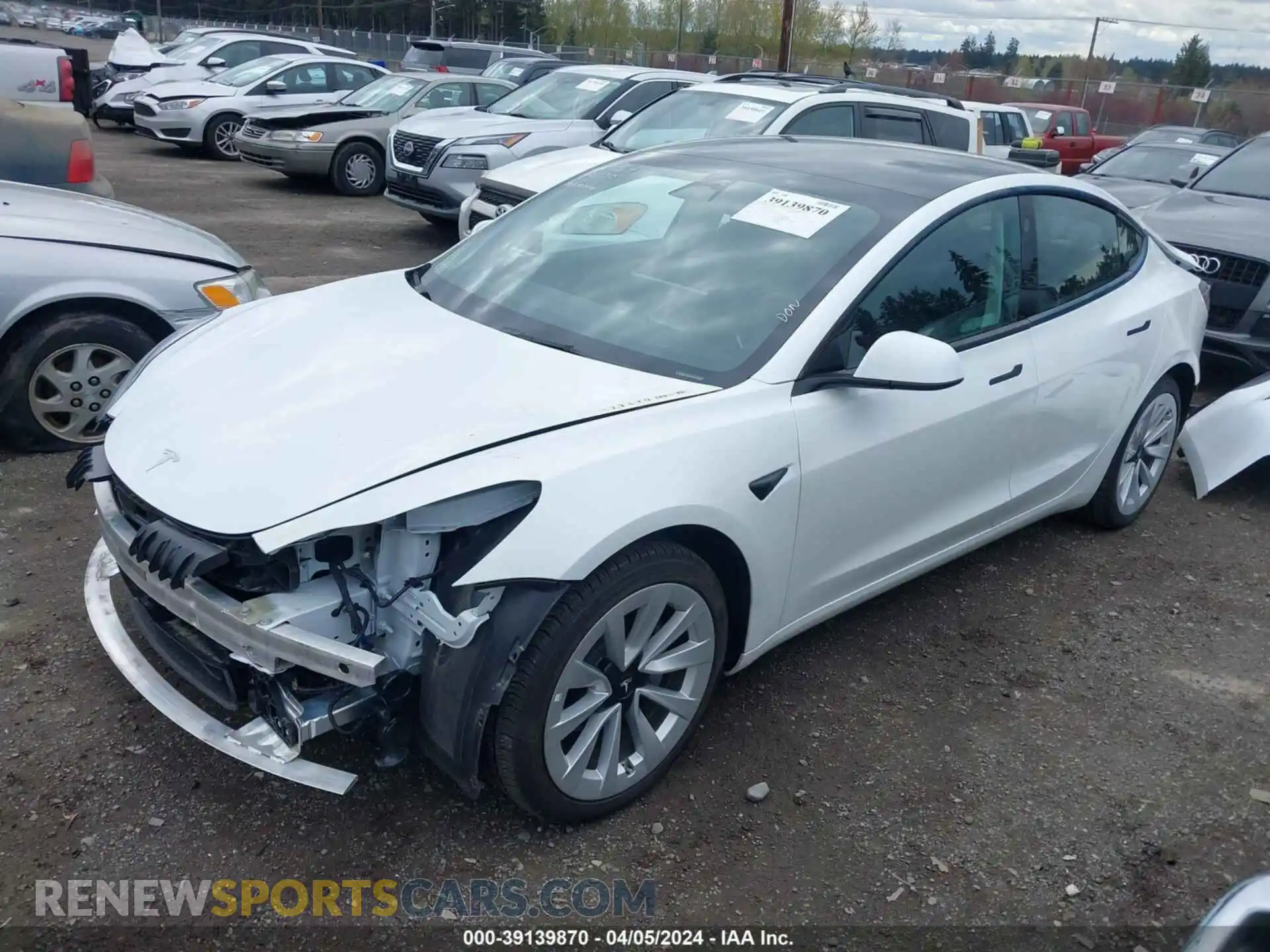 2 Photograph of a damaged car 5YJ3E1EB9NF178531 TESLA MODEL 3 2022