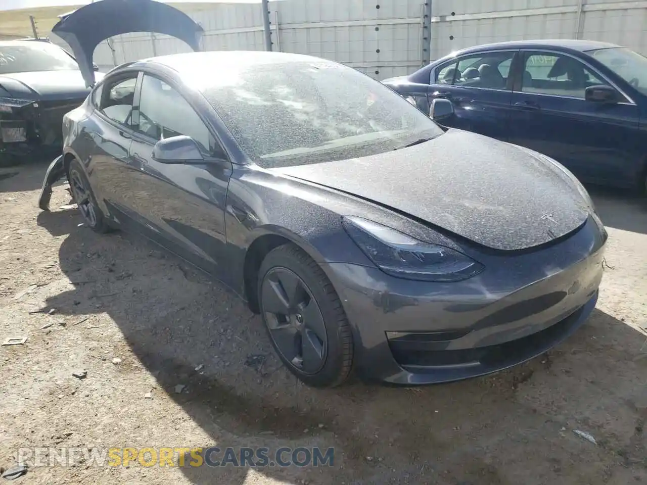 1 Photograph of a damaged car 5YJ3E1EB9NF179534 TESLA MODEL 3 2022