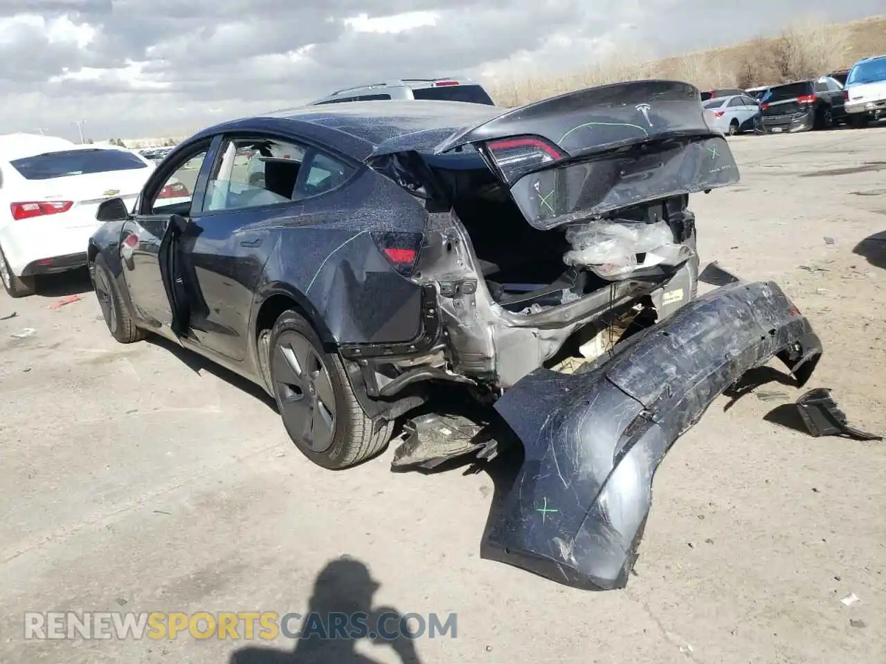 3 Photograph of a damaged car 5YJ3E1EB9NF179534 TESLA MODEL 3 2022