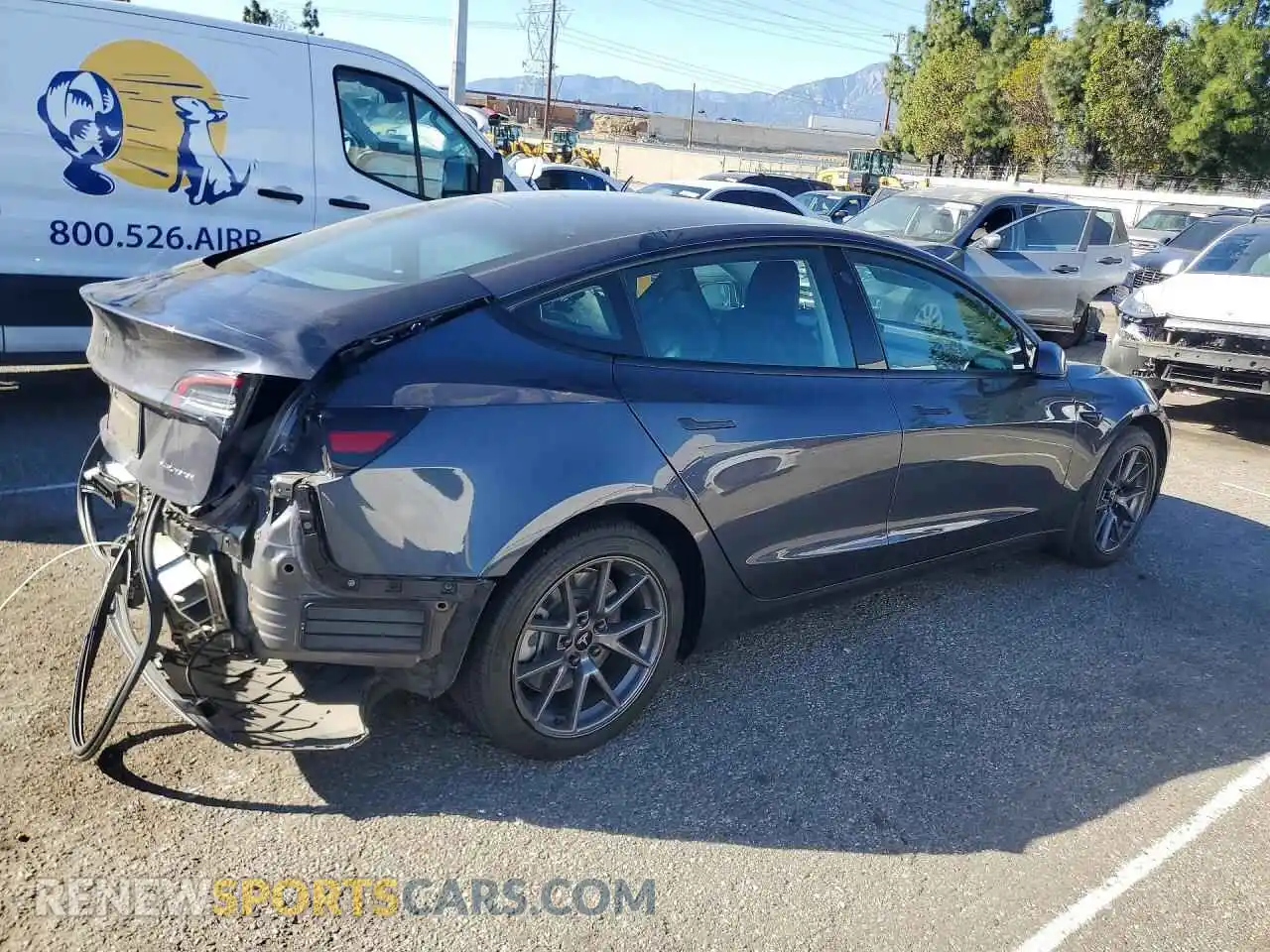 3 Photograph of a damaged car 5YJ3E1EB9NF184006 TESLA MODEL 3 2022