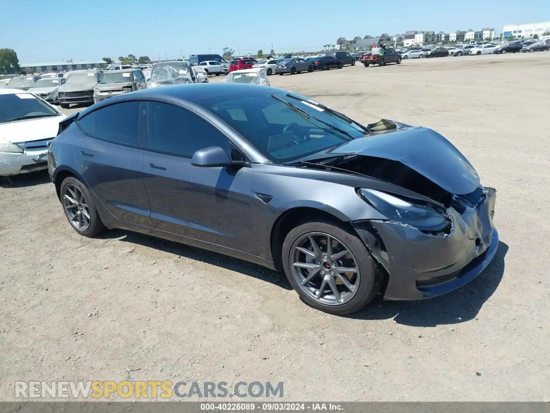 1 Photograph of a damaged car 5YJ3E1EB9NF184247 TESLA MODEL 3 2022