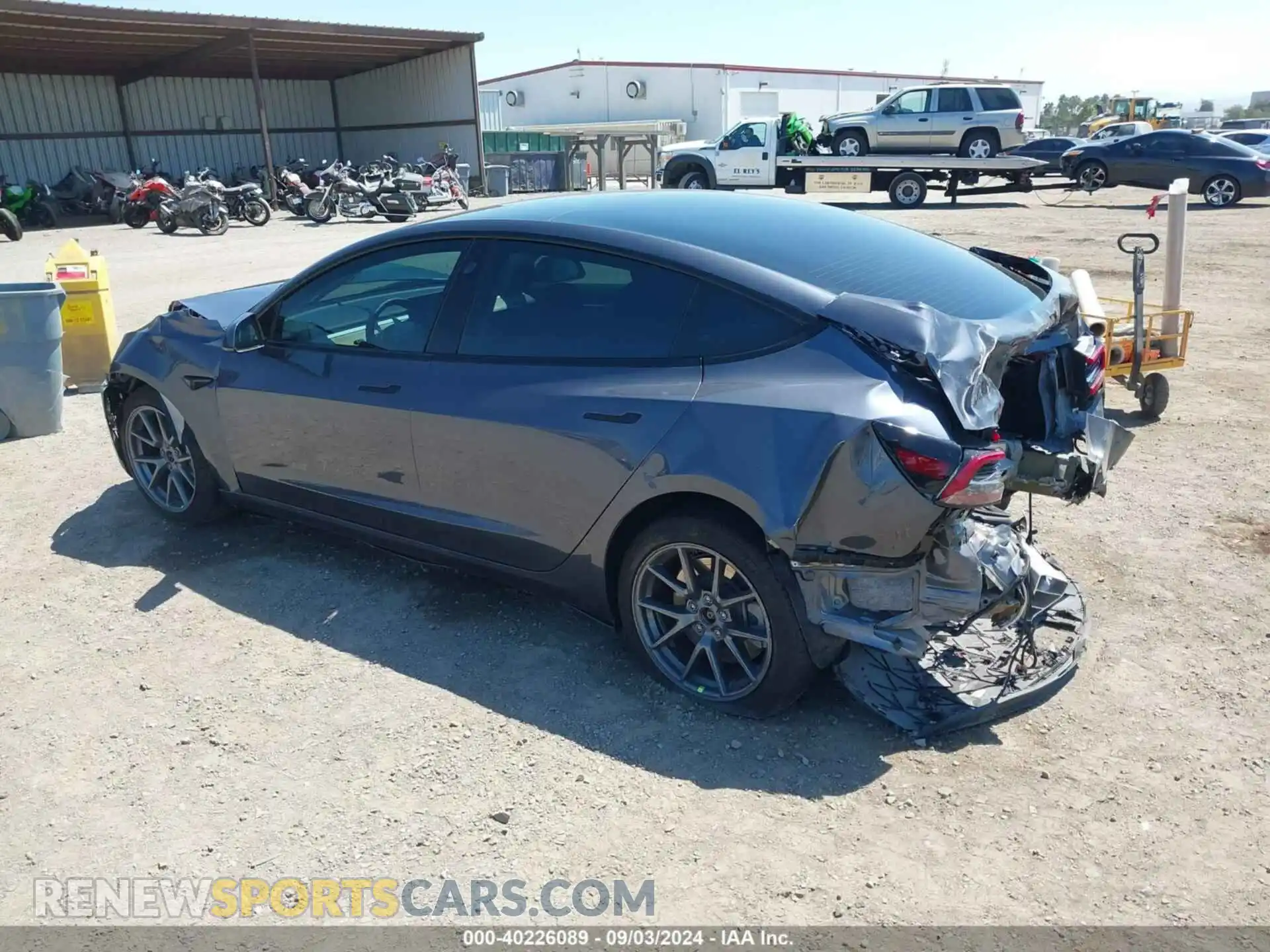 3 Photograph of a damaged car 5YJ3E1EB9NF184247 TESLA MODEL 3 2022
