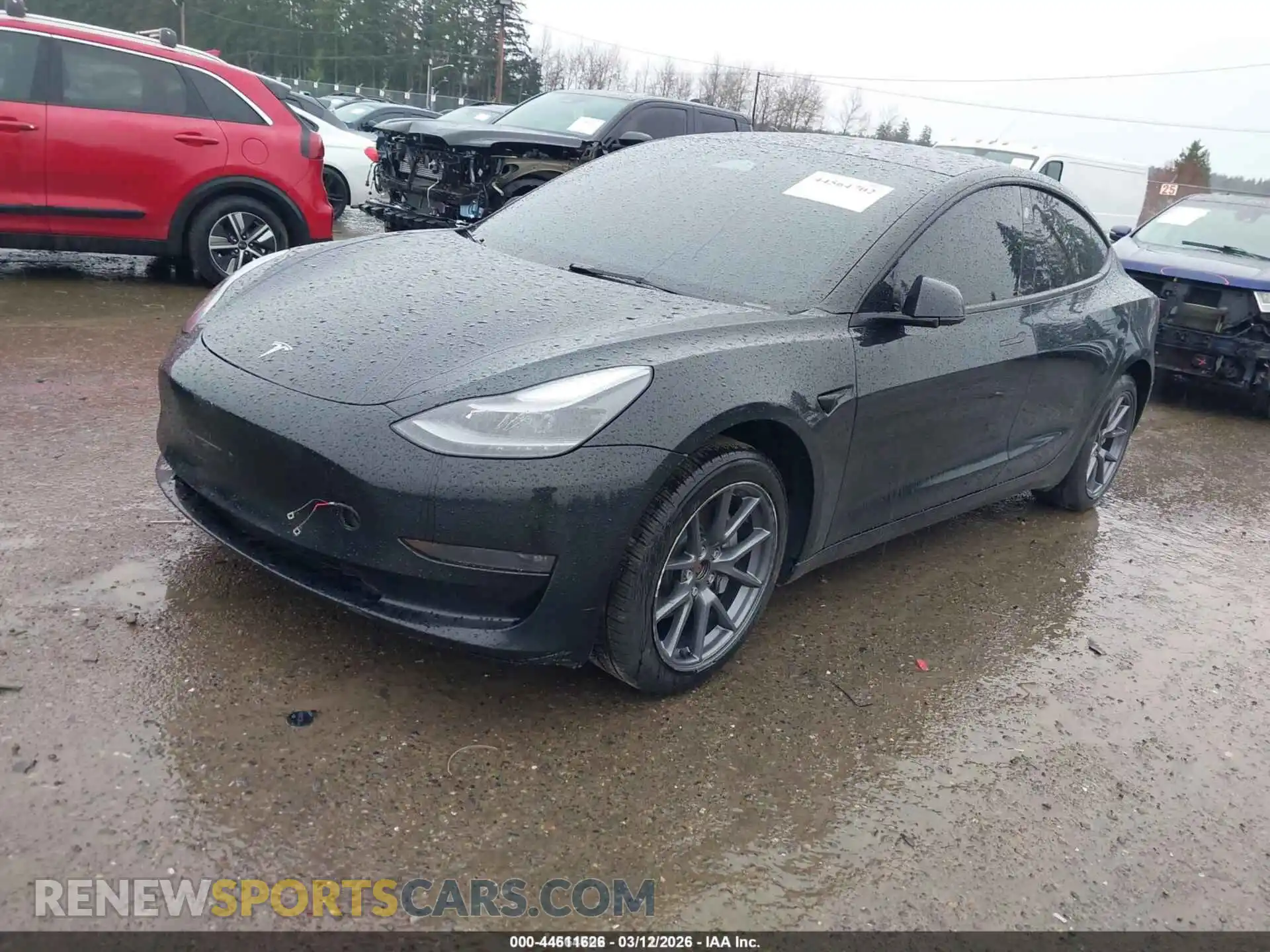 2 Photograph of a damaged car 5YJ3E1EB9NF186452 TESLA MODEL 3 2022