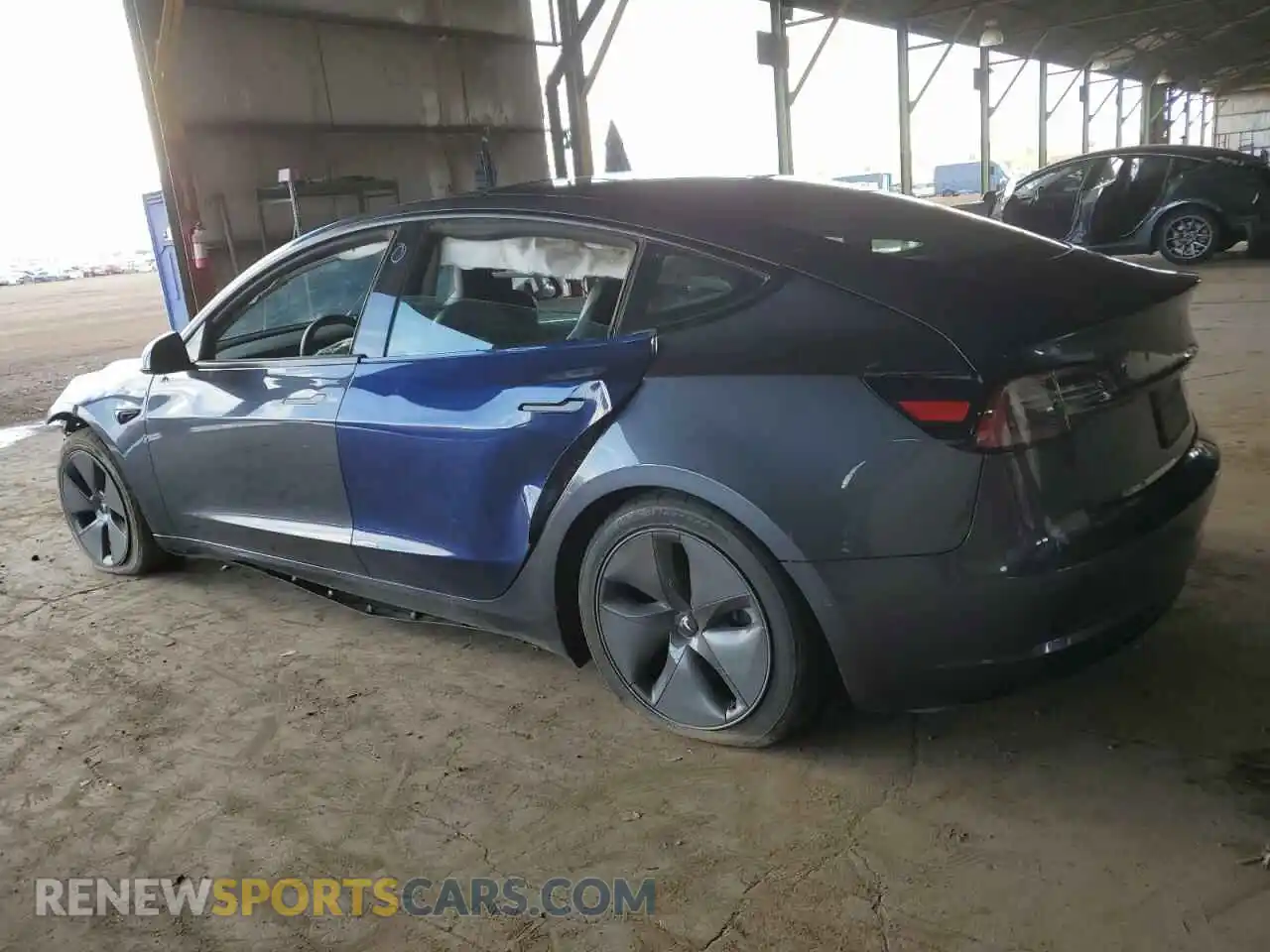 2 Photograph of a damaged car 5YJ3E1EB9NF190338 TESLA MODEL 3 2022