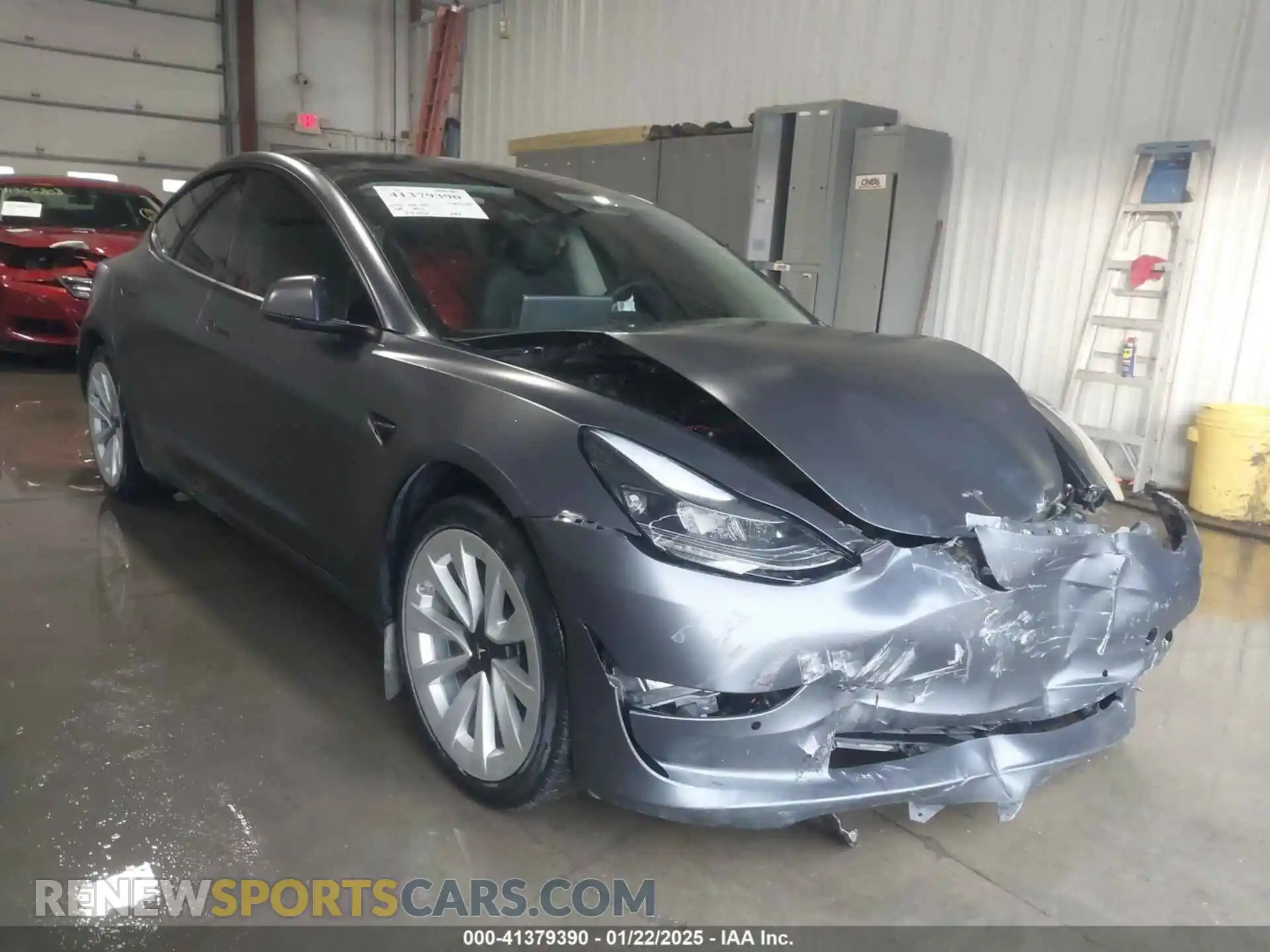 1 Photograph of a damaged car 5YJ3E1EB9NF195703 TESLA MODEL 3 2022