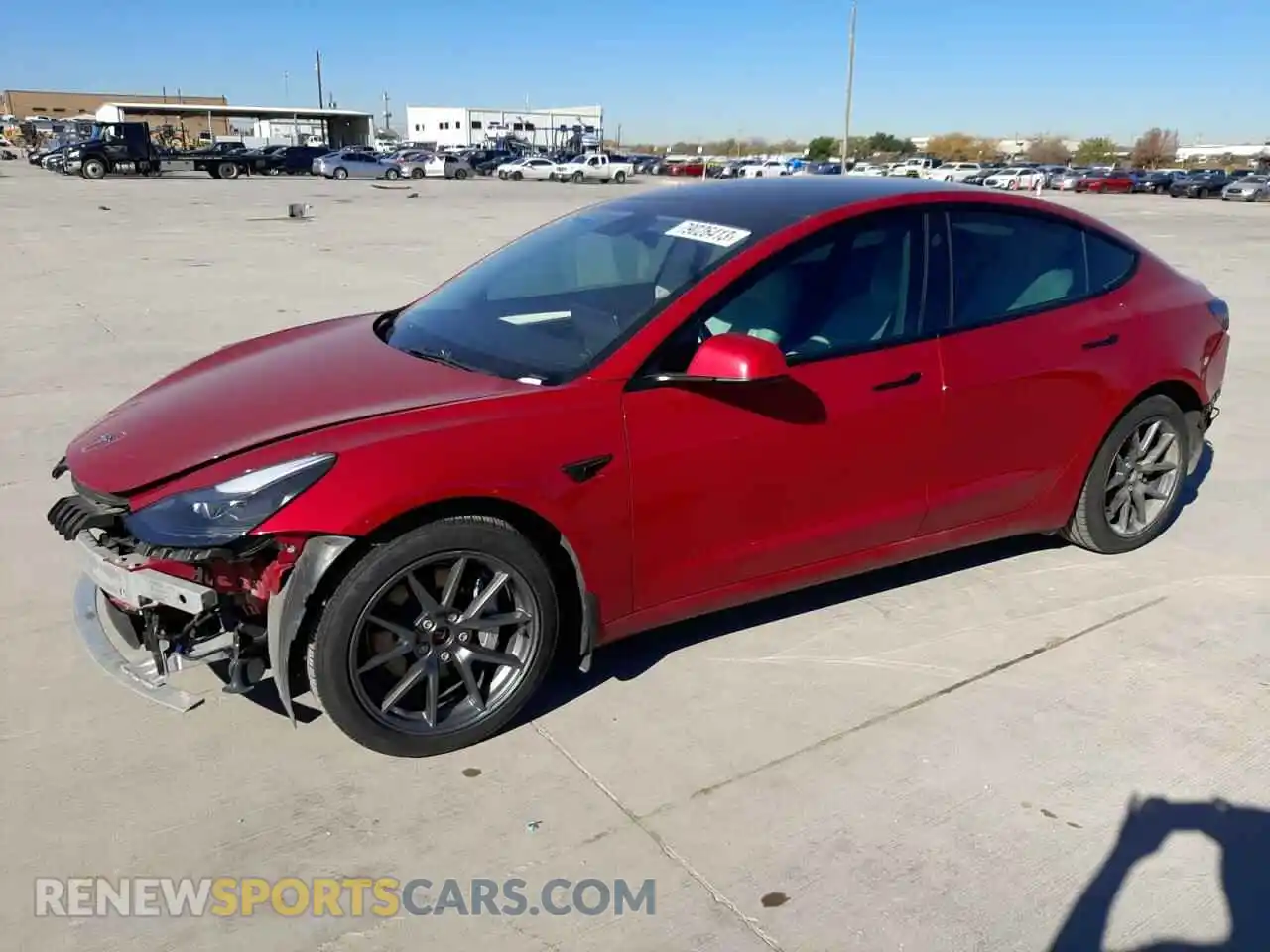 1 Photograph of a damaged car 5YJ3E1EB9NF196401 TESLA MODEL 3 2022