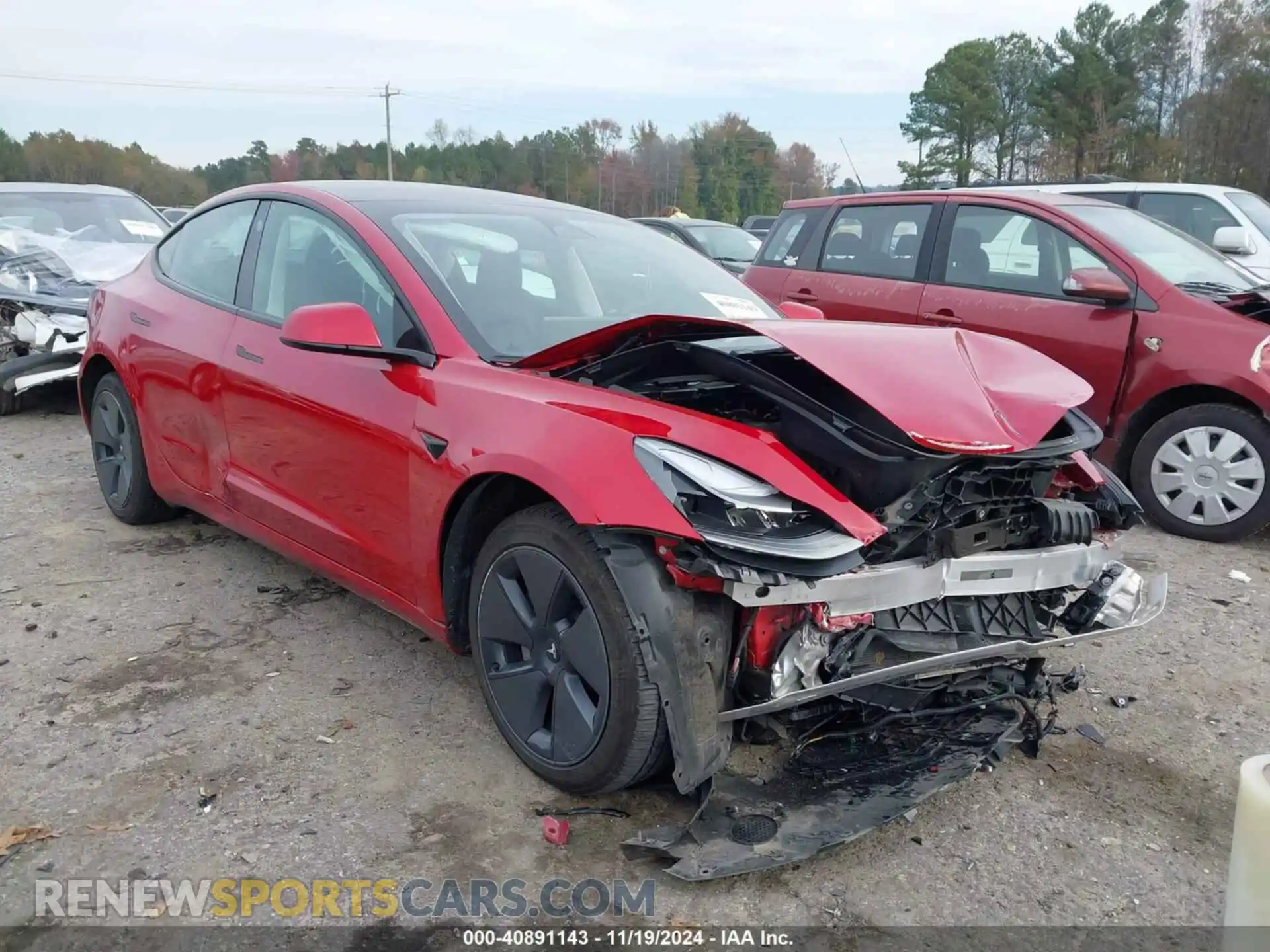 1 Photograph of a damaged car 5YJ3E1EB9NF227274 TESLA MODEL 3 2022