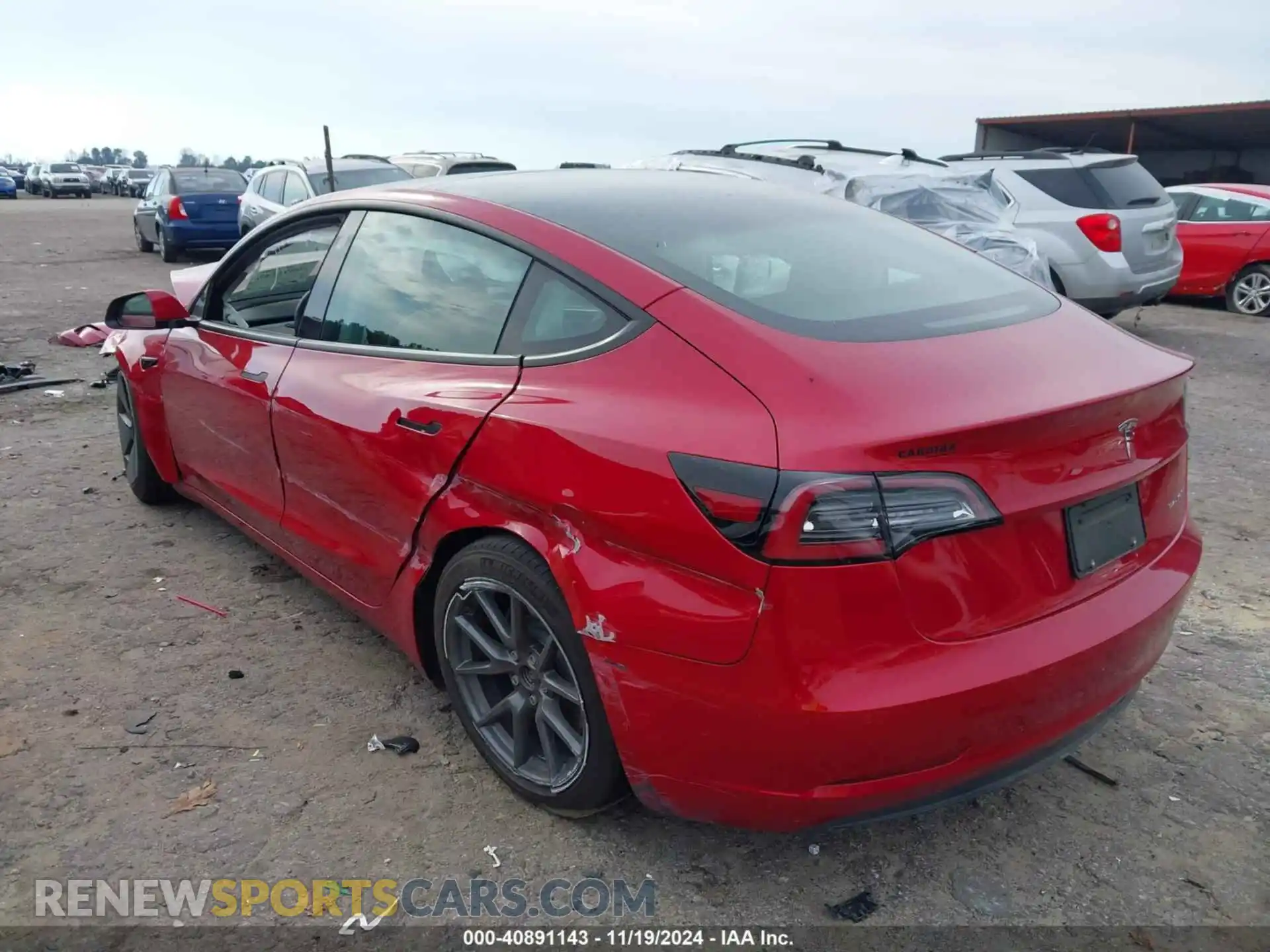 3 Photograph of a damaged car 5YJ3E1EB9NF227274 TESLA MODEL 3 2022