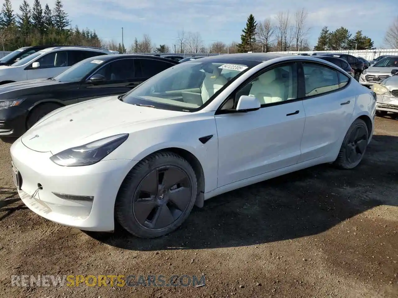 1 Photograph of a damaged car 5YJ3E1EB9NF239876 TESLA MODEL 3 2022