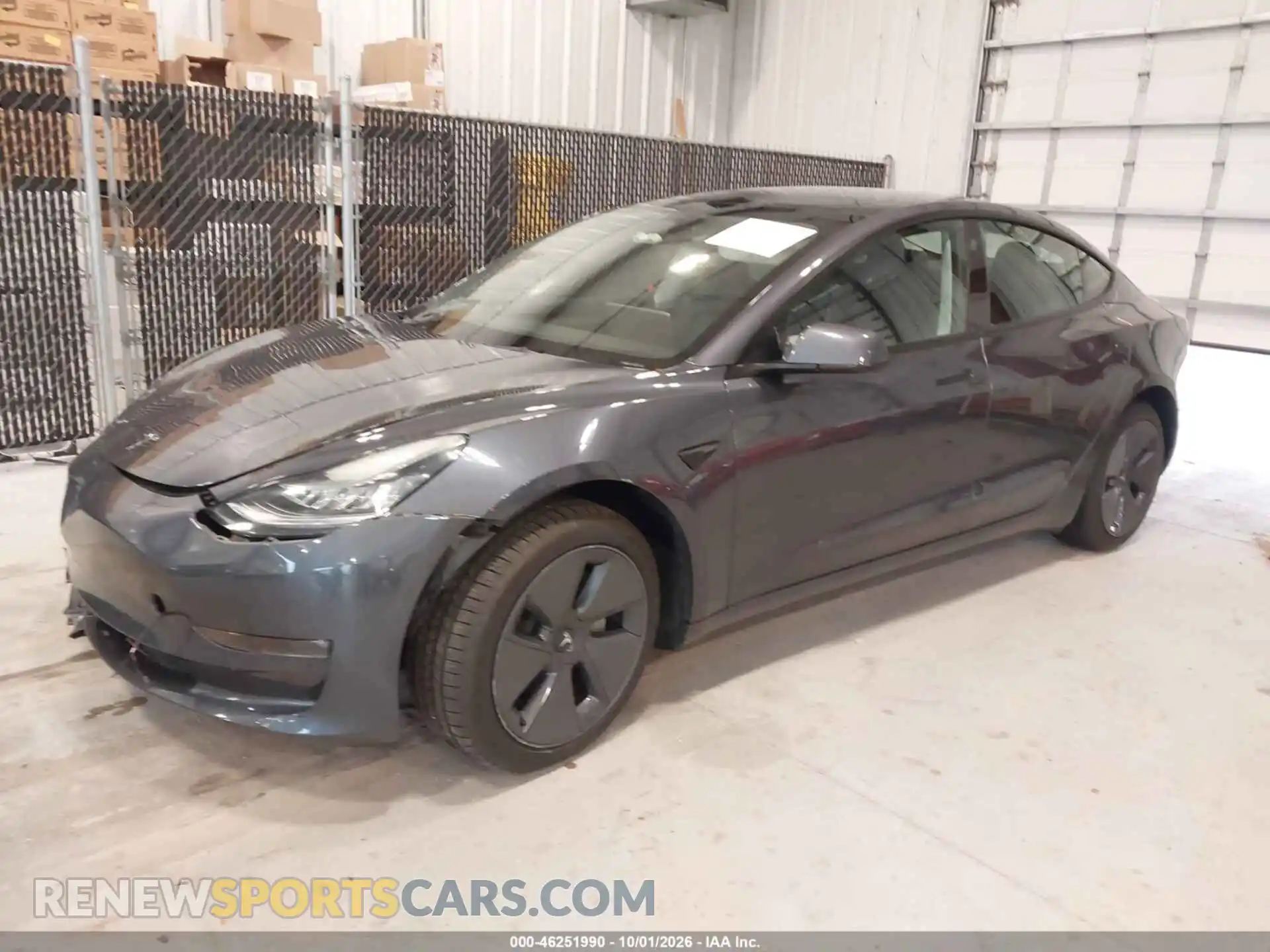2 Photograph of a damaged car 5YJ3E1EB9NF244513 TESLA MODEL 3 2022
