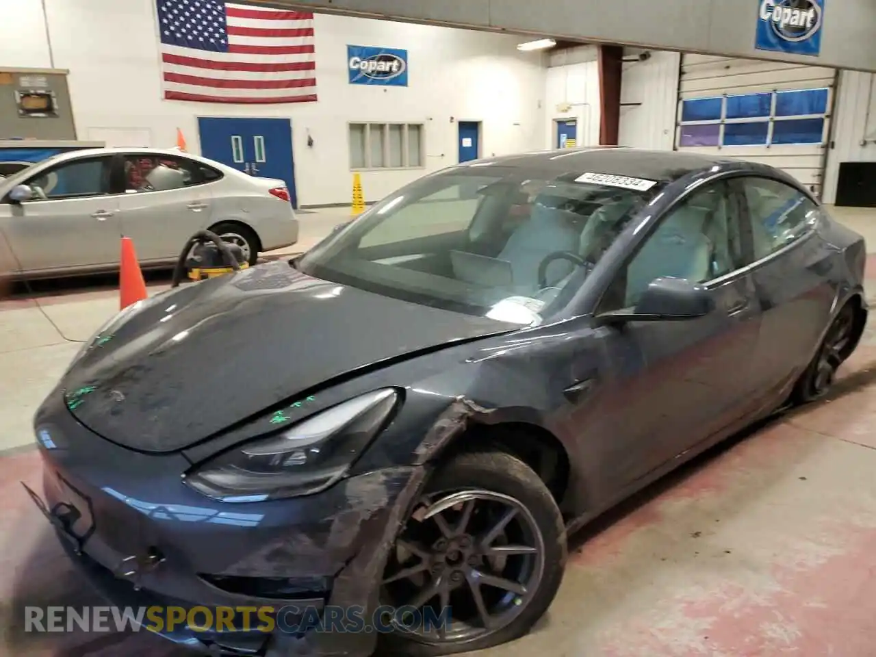 1 Photograph of a damaged car 5YJ3E1EB9NF249727 TESLA MODEL 3 2022