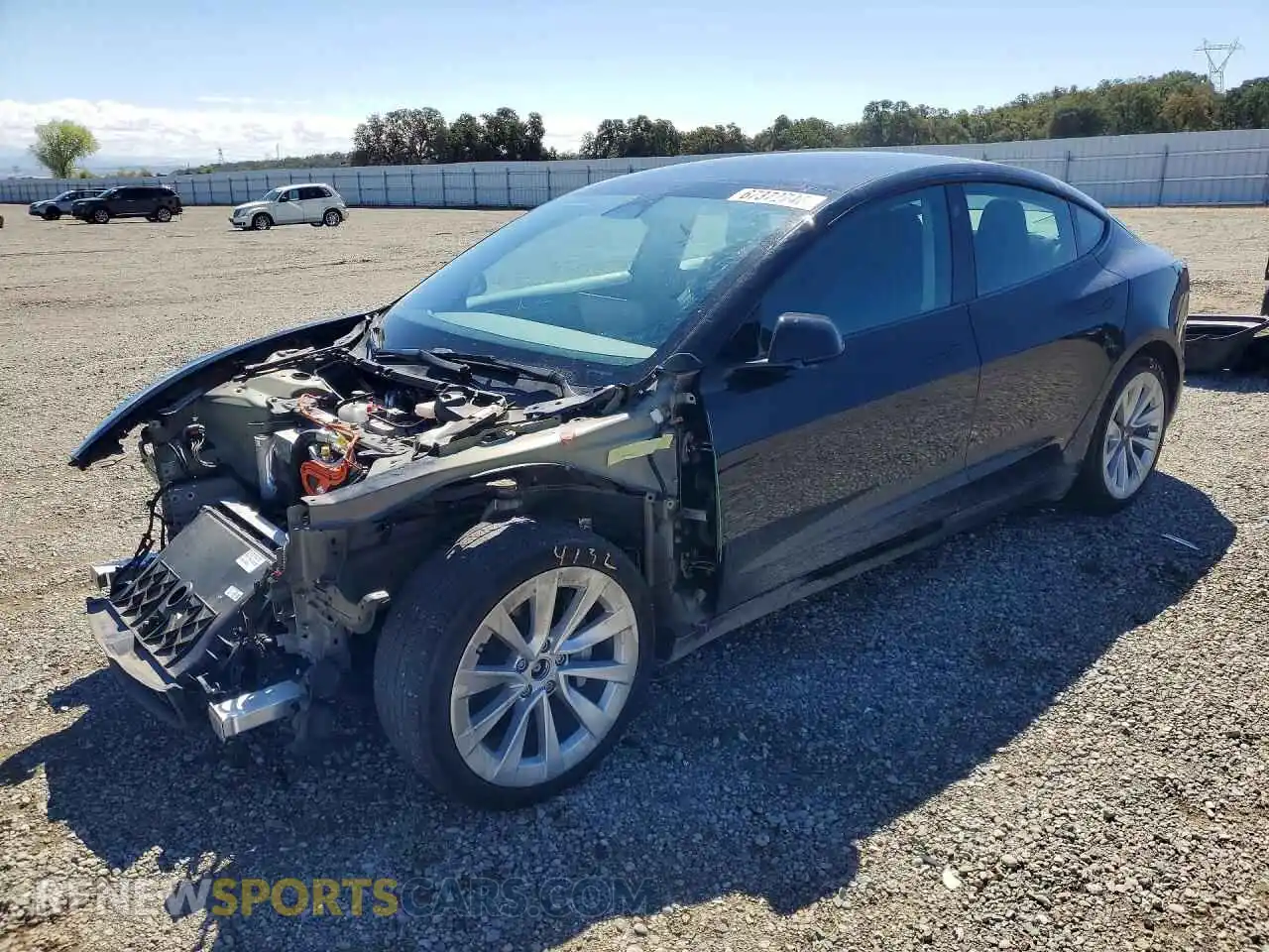 1 Photograph of a damaged car 5YJ3E1EB9NF254684 TESLA MODEL 3 2022