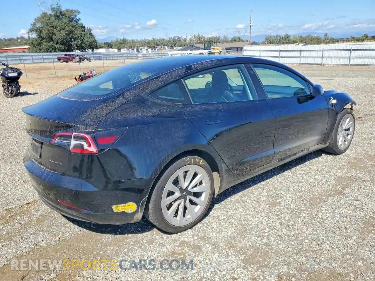 3 Photograph of a damaged car 5YJ3E1EB9NF254684 TESLA MODEL 3 2022