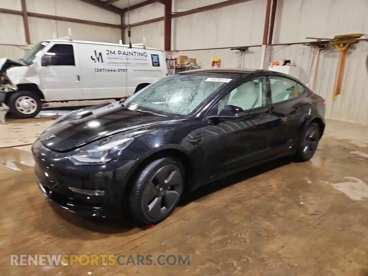 1 Photograph of a damaged car 5YJ3E1EB9NF254880 TESLA MODEL 3 2022