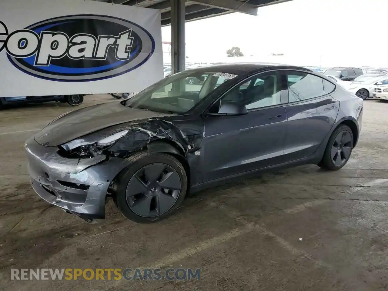 1 Photograph of a damaged car 5YJ3E1EB9NF263241 TESLA MODEL 3 2022