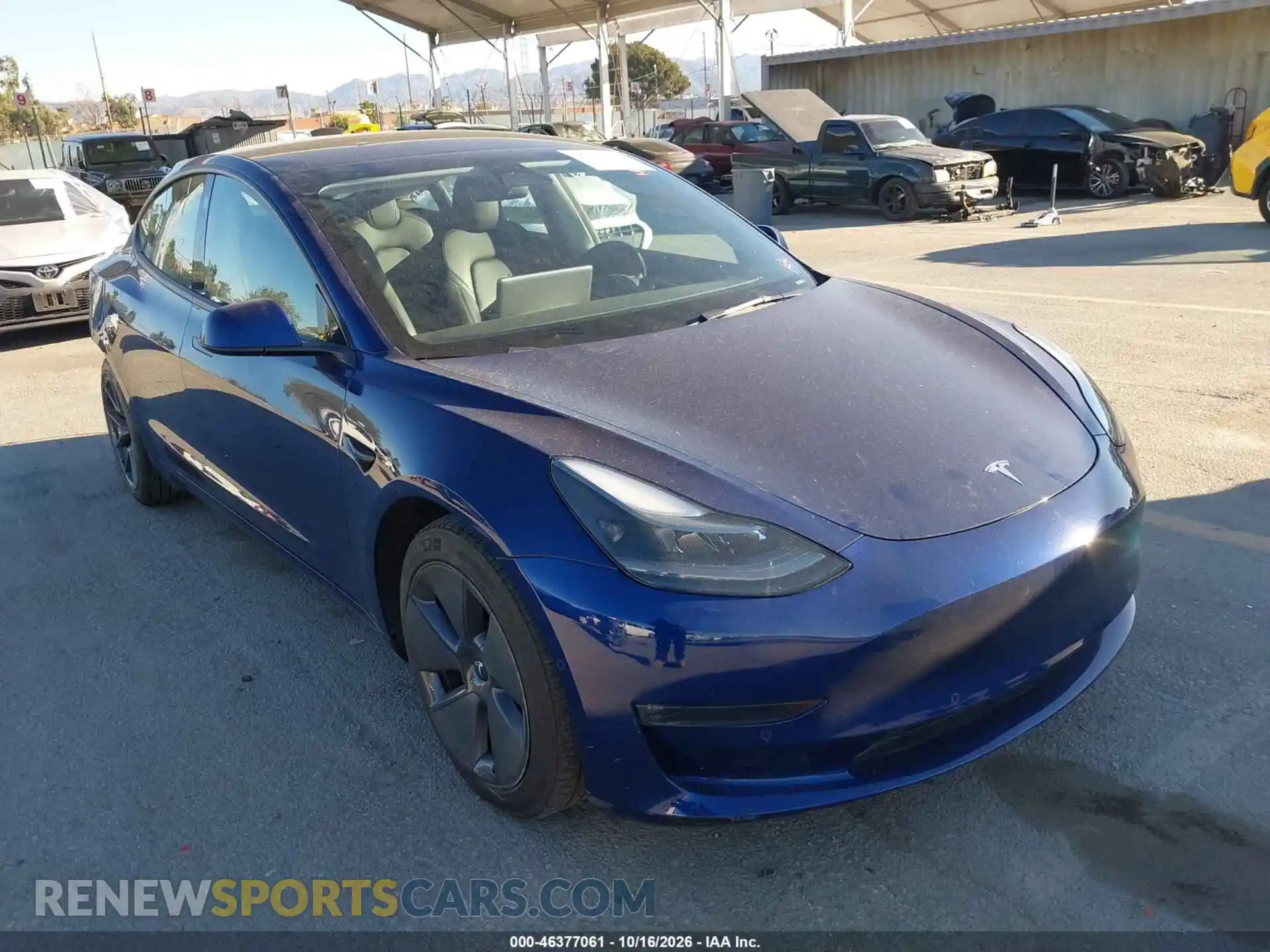 1 Photograph of a damaged car 5YJ3E1EB9NF275857 TESLA MODEL 3 2022