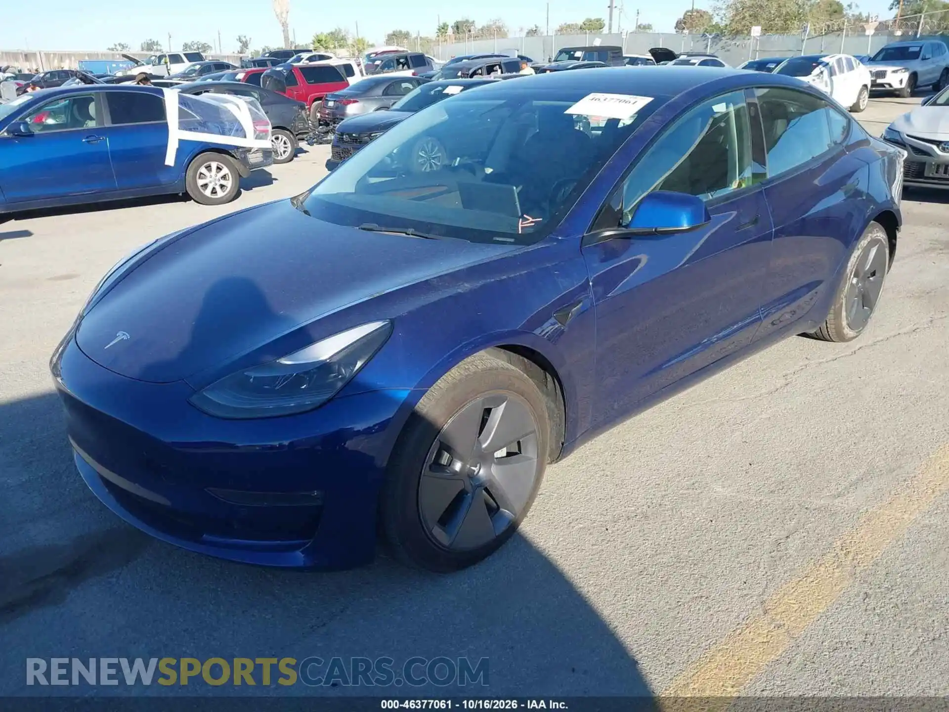 2 Photograph of a damaged car 5YJ3E1EB9NF275857 TESLA MODEL 3 2022