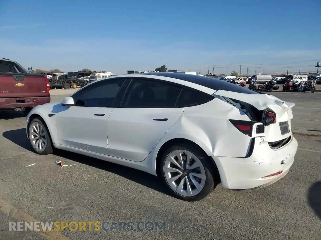 2 Photograph of a damaged car 5YJ3E1EB9NF298183 TESLA MODEL 3 2022