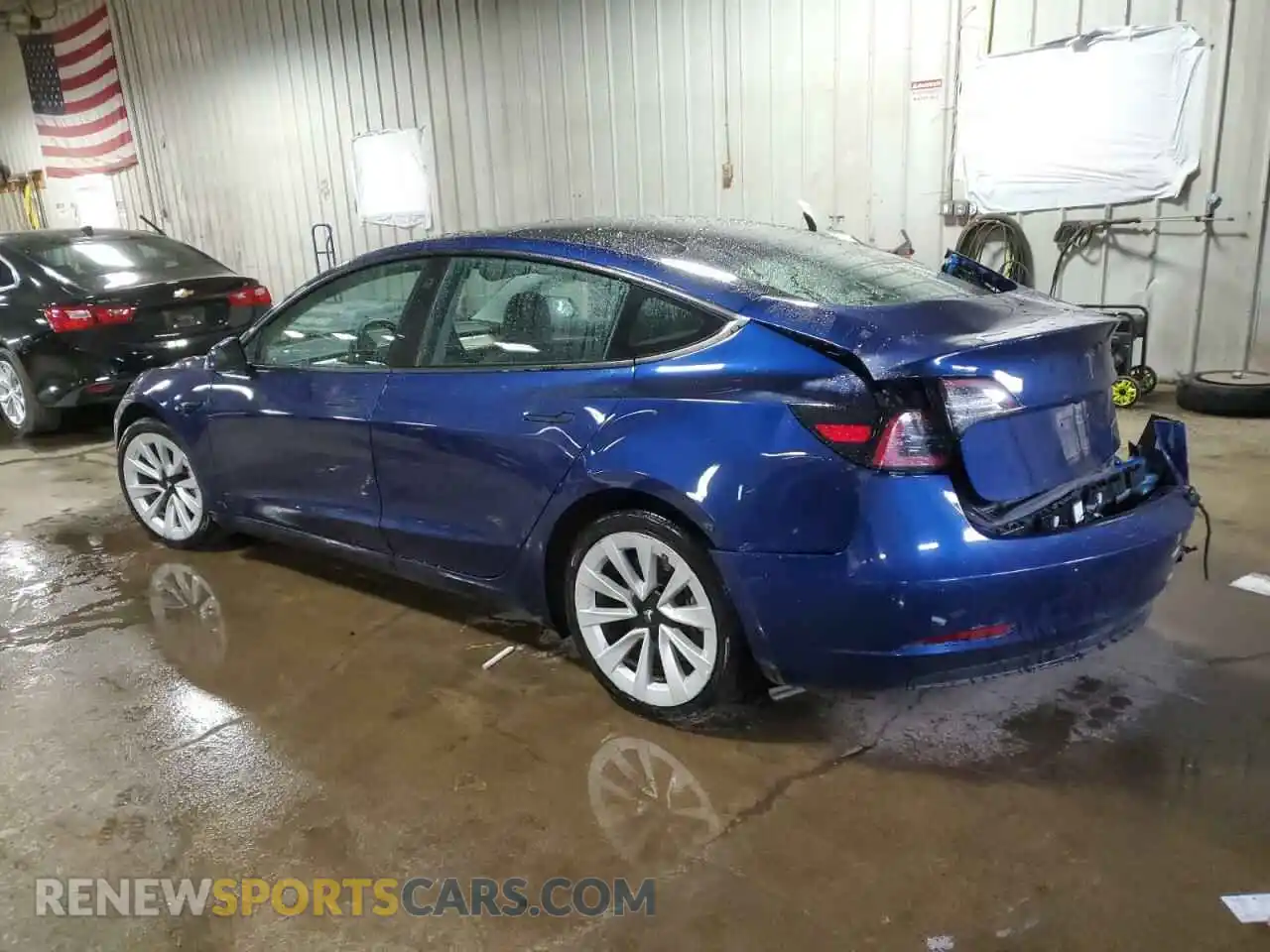 2 fotografías del automóvil dañado 5YJ3E1EB9NF305214 TESLA MODEL 3 2022