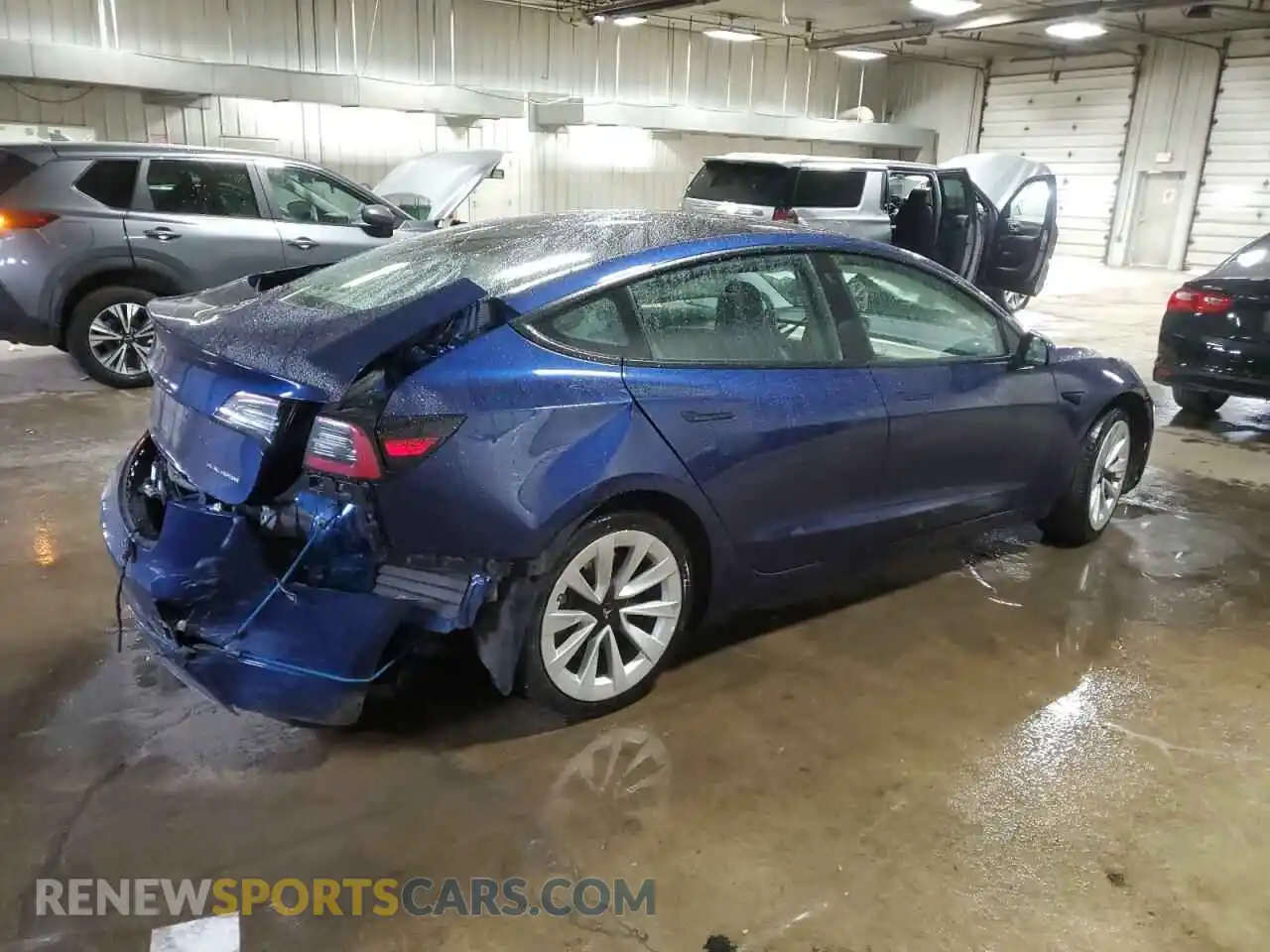 3 fotografías del automóvil dañado 5YJ3E1EB9NF305214 TESLA MODEL 3 2022