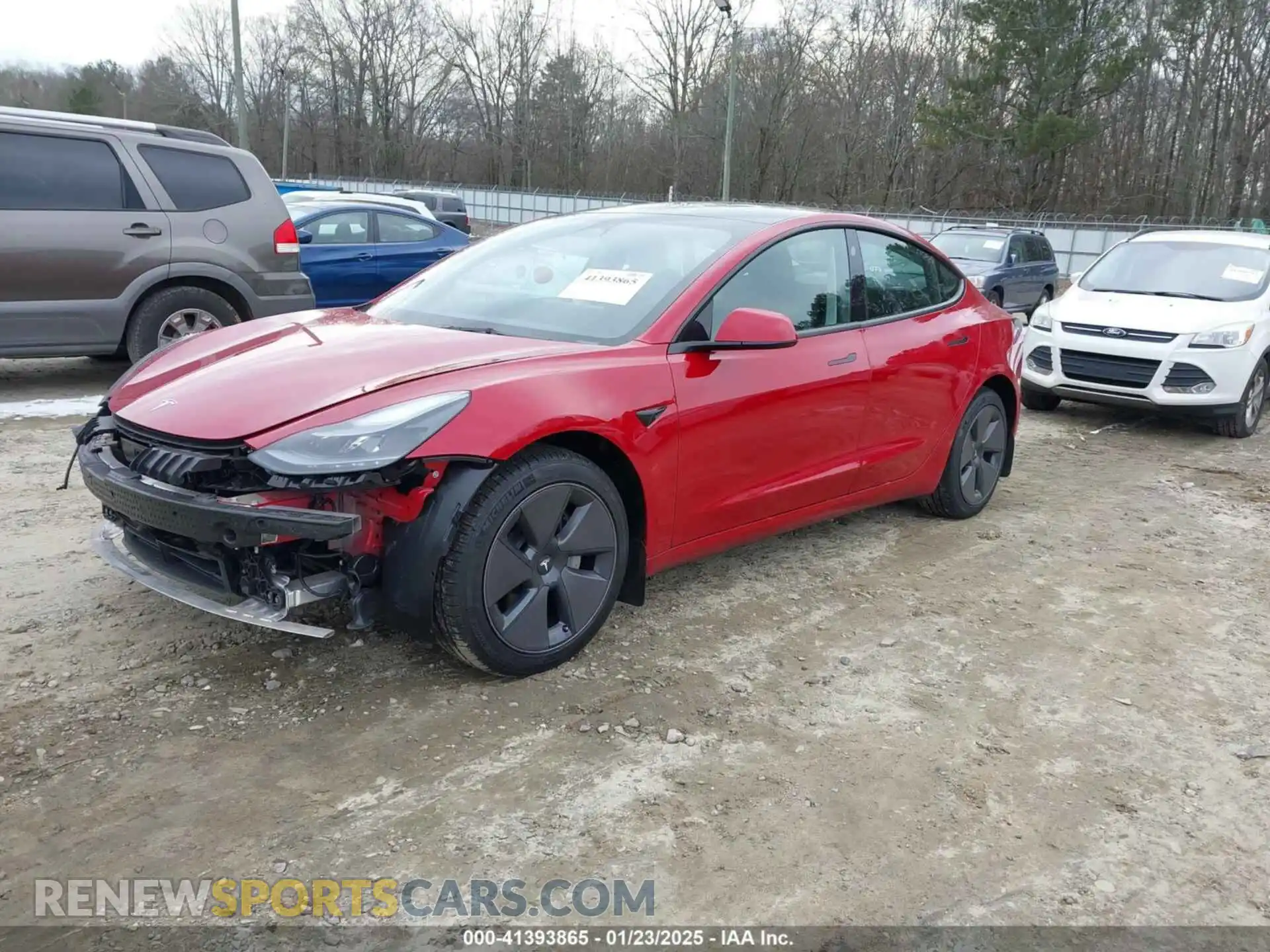 2 Photograph of a damaged car 5YJ3E1EB9NF321932 TESLA MODEL 3 2022