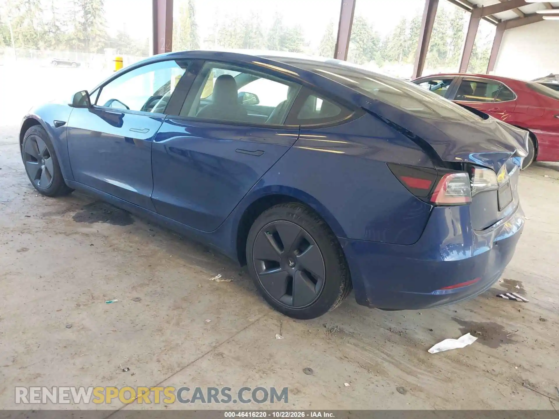 3 fotografías del automóvil dañado 5YJ3E1EB9NF346233 TESLA MODEL 3 2022