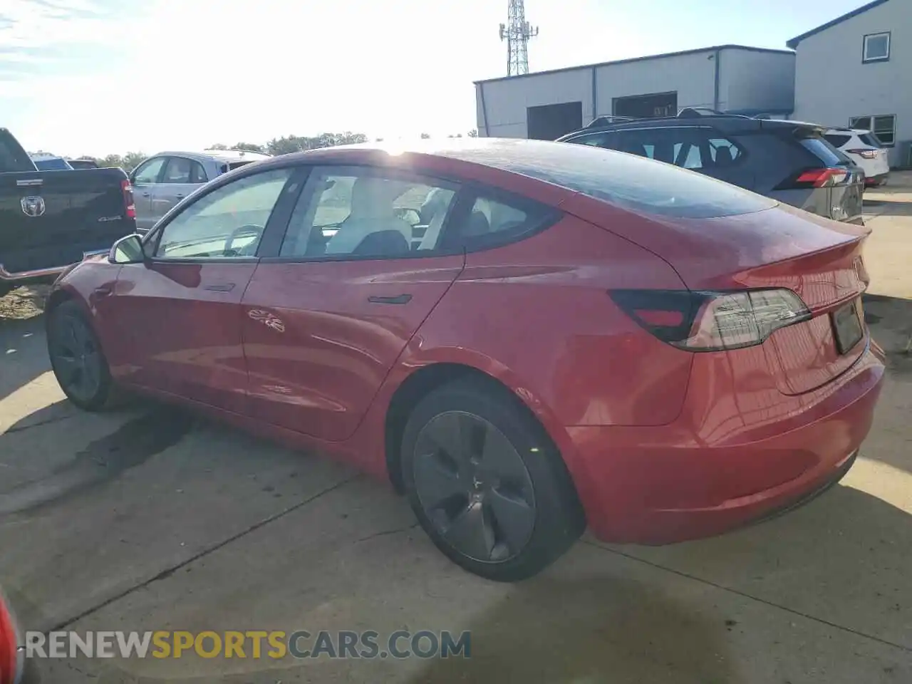 2 Photograph of a damaged car 5YJ3E1EB9NF365591 TESLA MODEL 3 2022