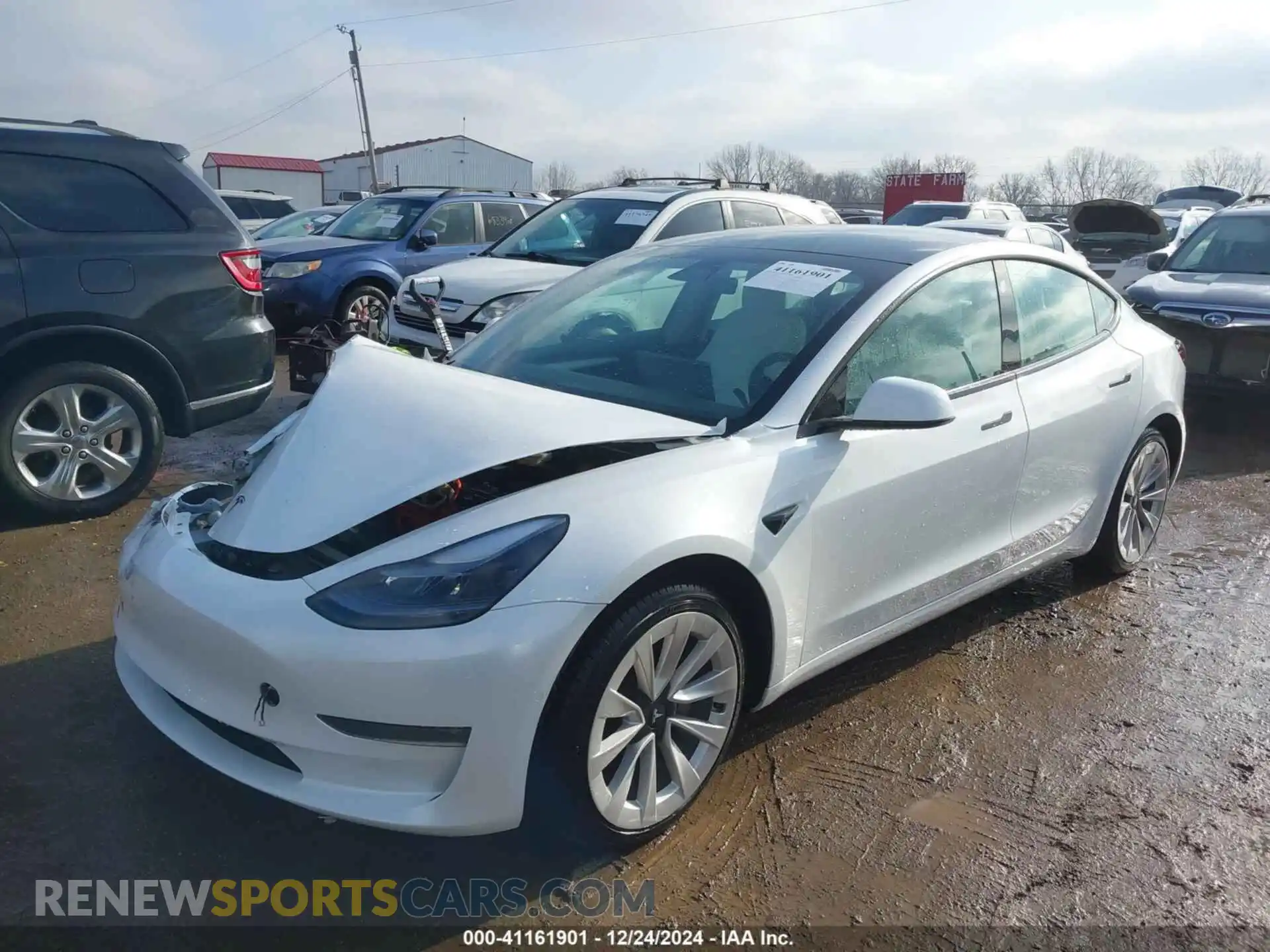 2 Photograph of a damaged car 5YJ3E1EBXNF114966 TESLA MODEL 3 2022