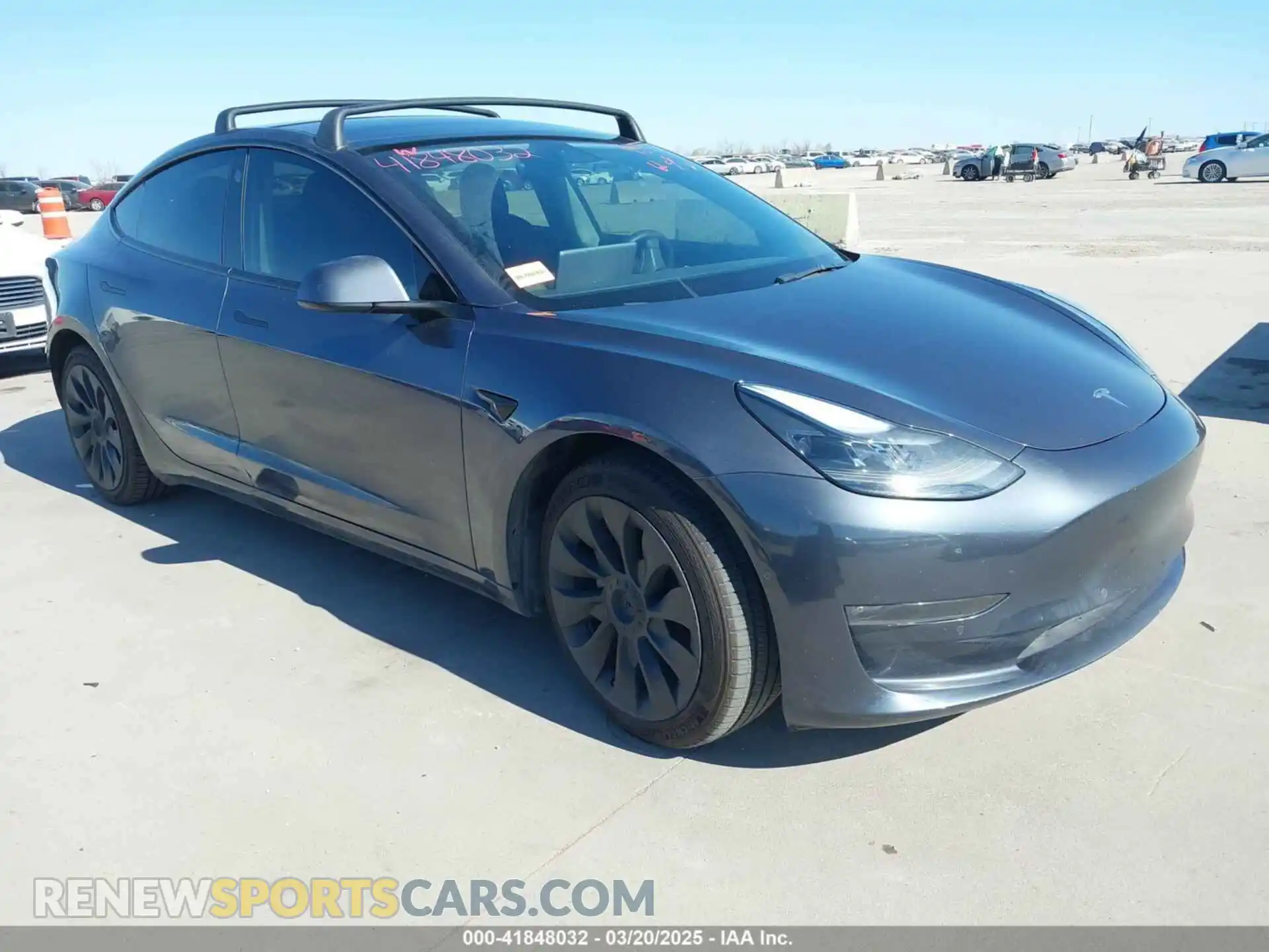 1 Photograph of a damaged car 5YJ3E1EBXNF115762 TESLA MODEL 3 2022