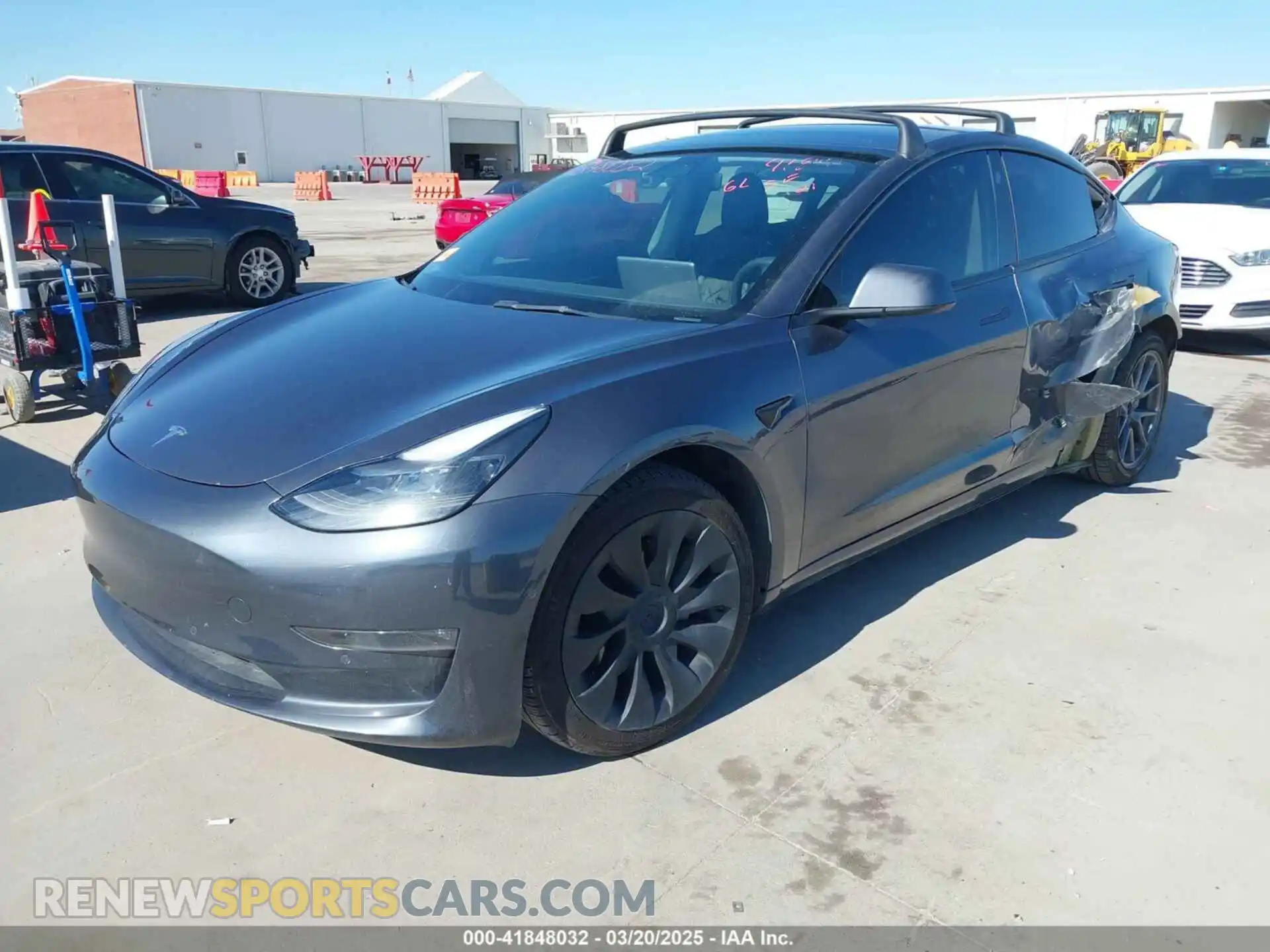 2 Photograph of a damaged car 5YJ3E1EBXNF115762 TESLA MODEL 3 2022