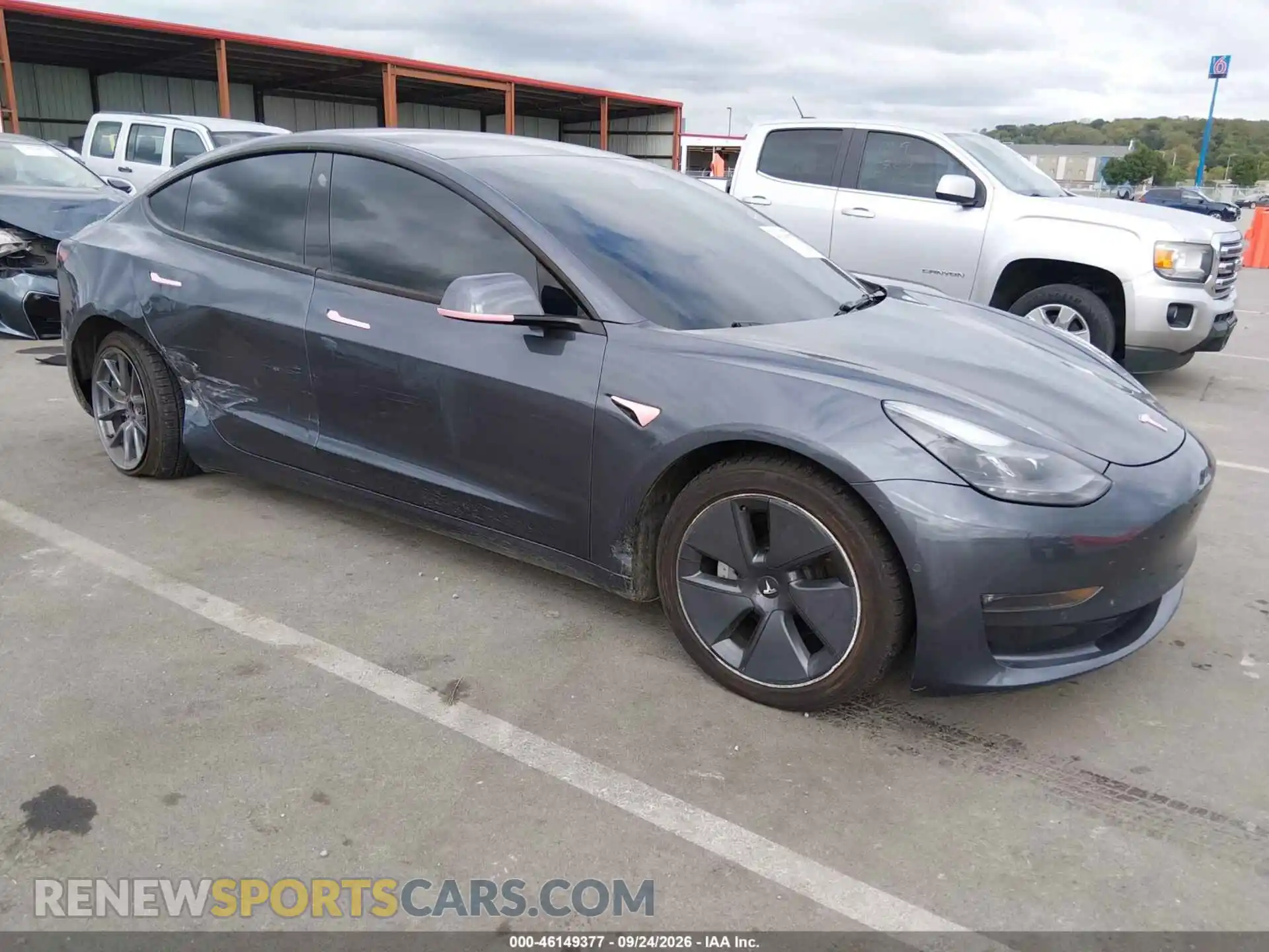 1 Photograph of a damaged car 5YJ3E1EBXNF117267 TESLA MODEL 3 2022