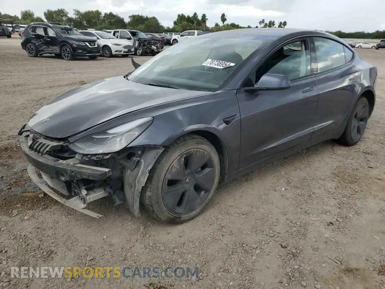1 Photograph of a damaged car 5YJ3E1EBXNF125546 TESLA MODEL 3 2022