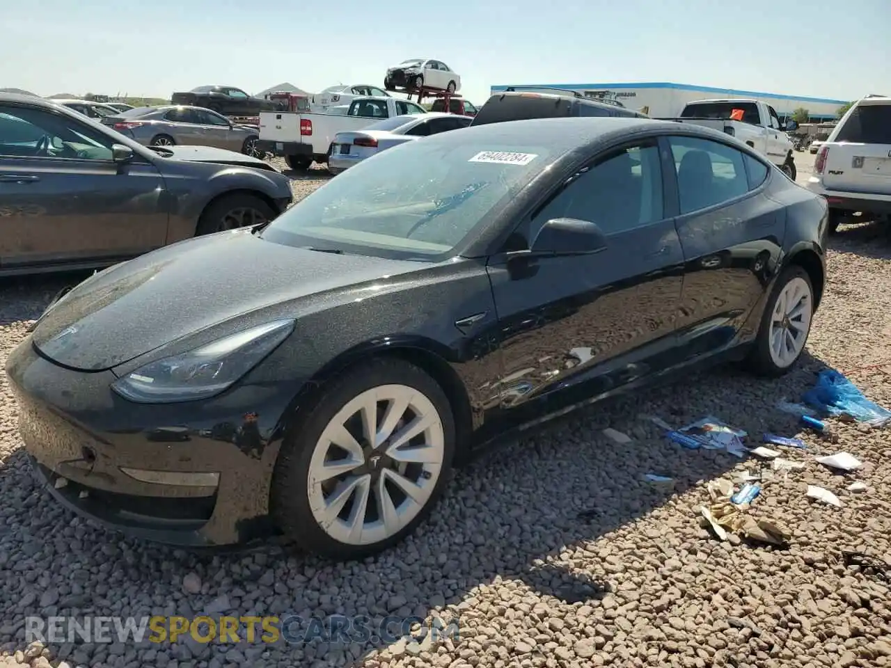 1 Photograph of a damaged car 5YJ3E1EBXNF127250 TESLA MODEL 3 2022