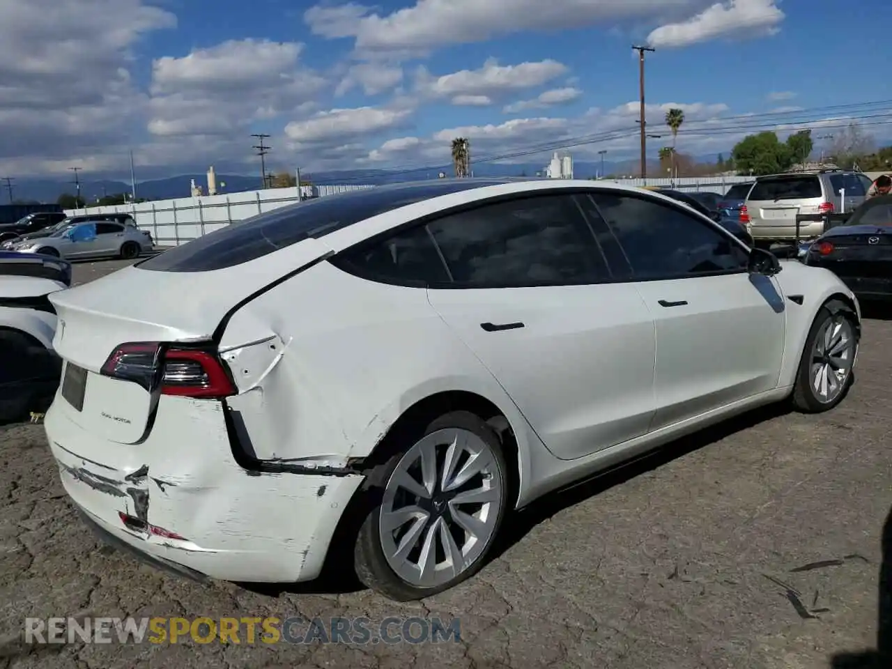 3 Photograph of a damaged car 5YJ3E1EBXNF129967 TESLA MODEL 3 2022