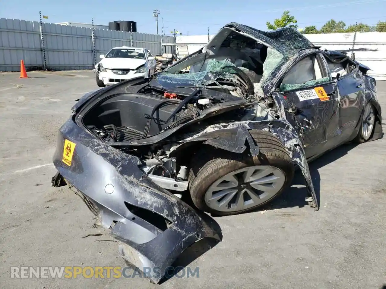 2 fotografías del automóvil dañado 5YJ3E1EBXNF129998 TESLA MODEL 3 2022
