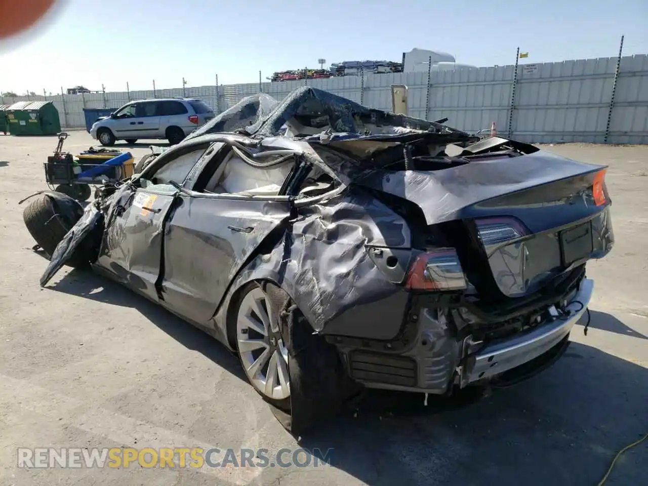 3 fotografías del automóvil dañado 5YJ3E1EBXNF129998 TESLA MODEL 3 2022