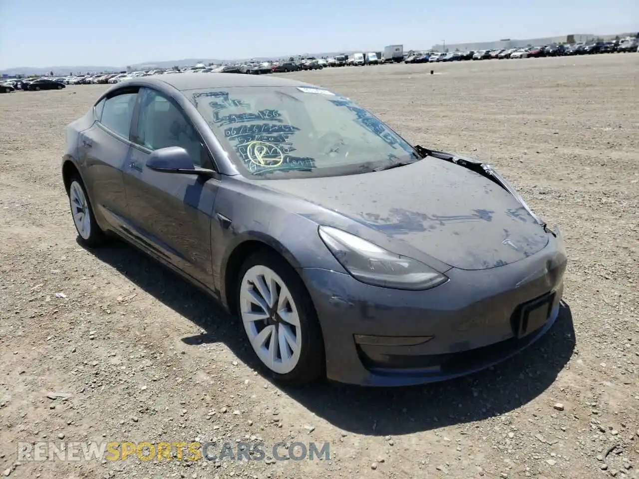 1 Photograph of a damaged car 5YJ3E1EBXNF144825 TESLA MODEL 3 2022