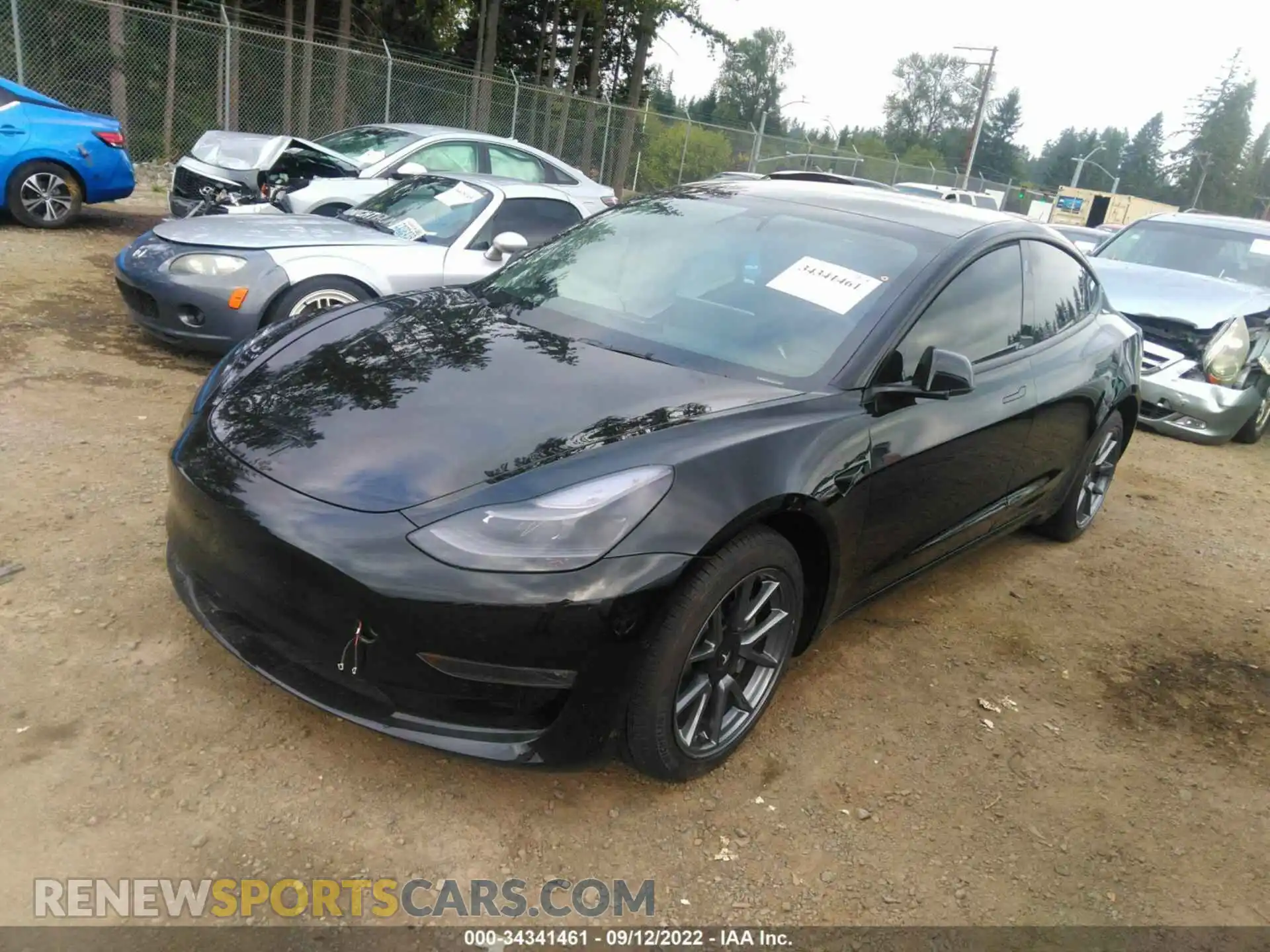 2 Photograph of a damaged car 5YJ3E1EBXNF151998 TESLA MODEL 3 2022