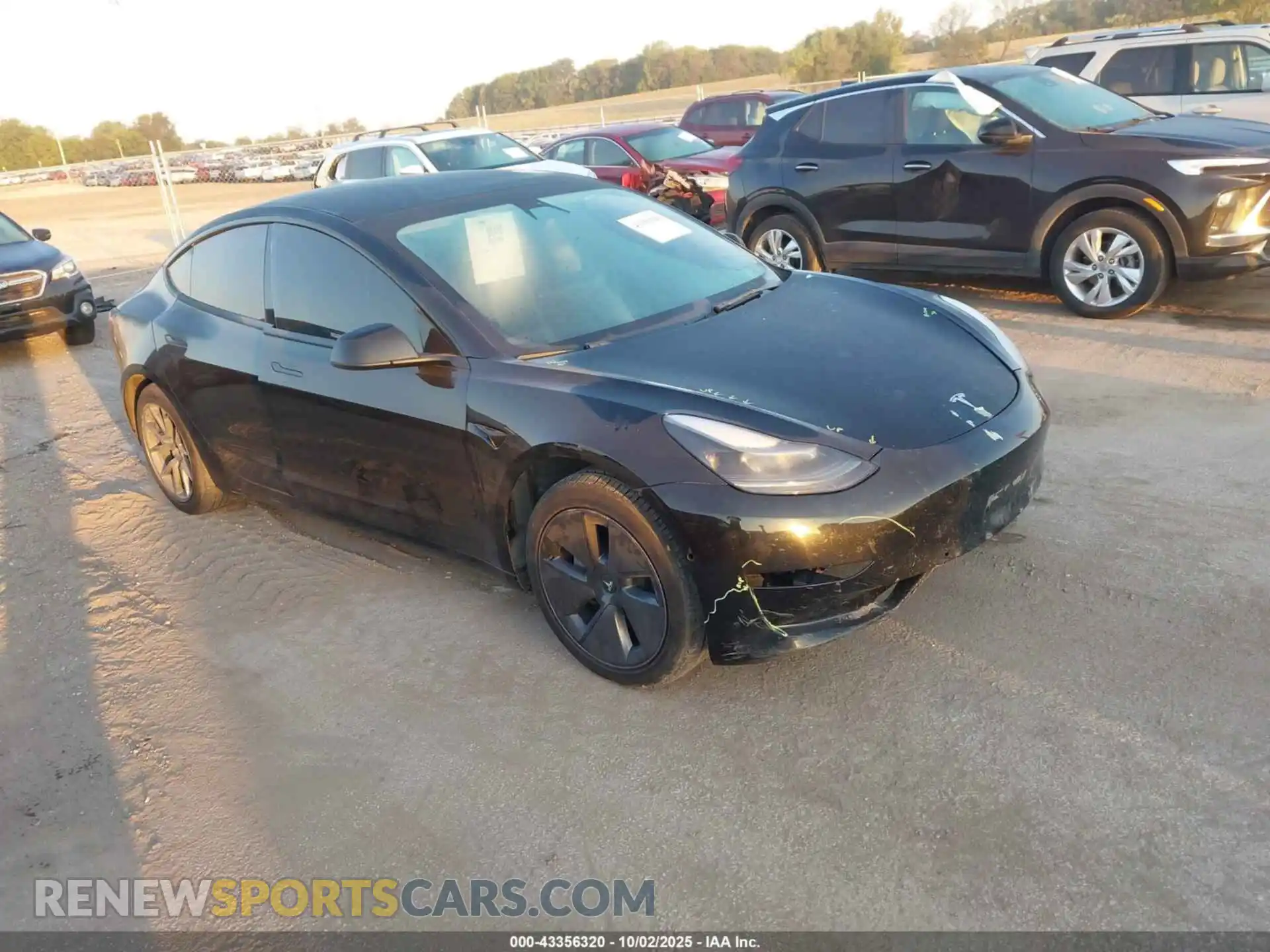1 Photograph of a damaged car 5YJ3E1EBXNF152195 TESLA MODEL 3 2022
