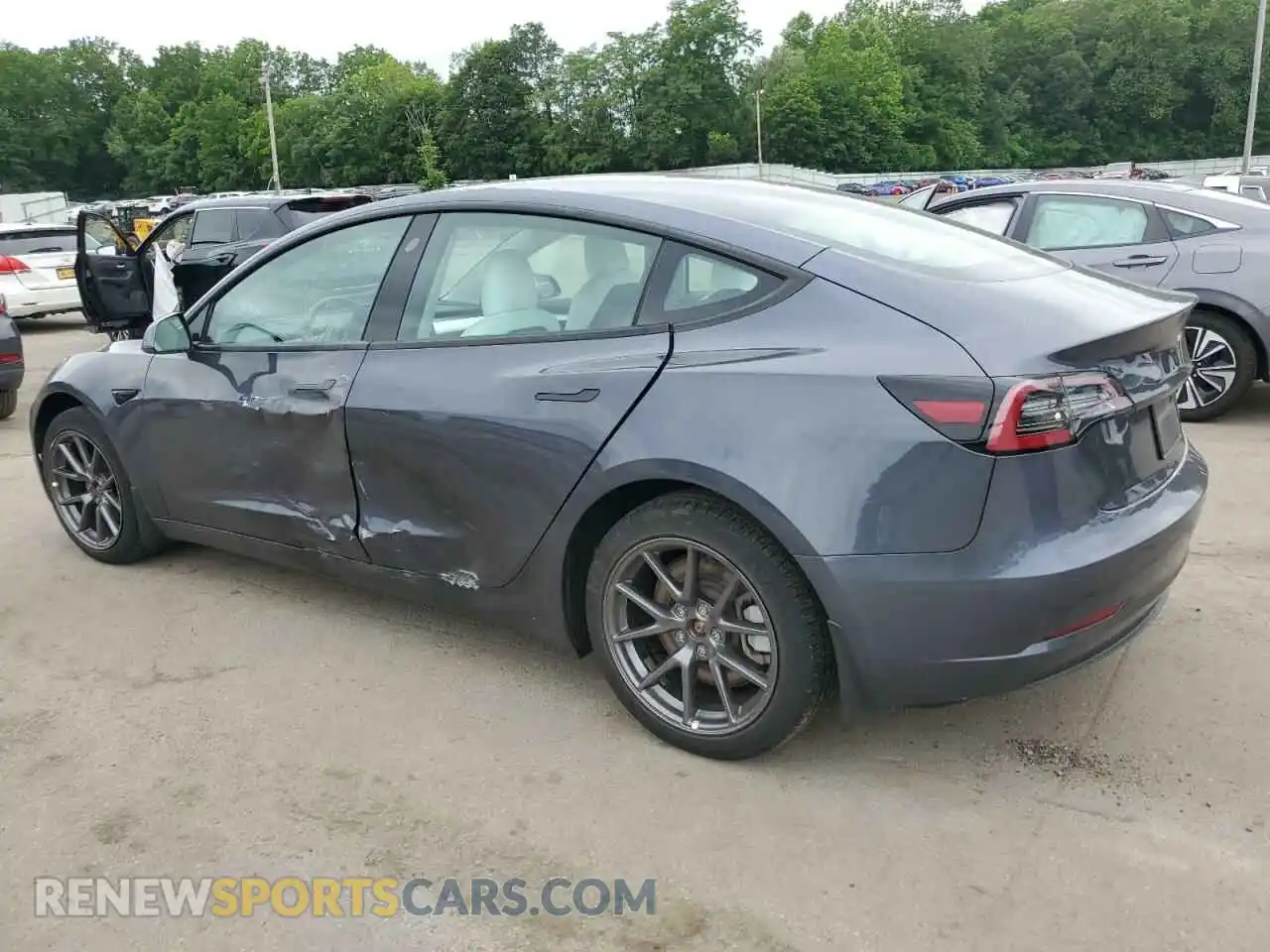 2 Photograph of a damaged car 5YJ3E1EBXNF153413 TESLA MODEL 3 2022
