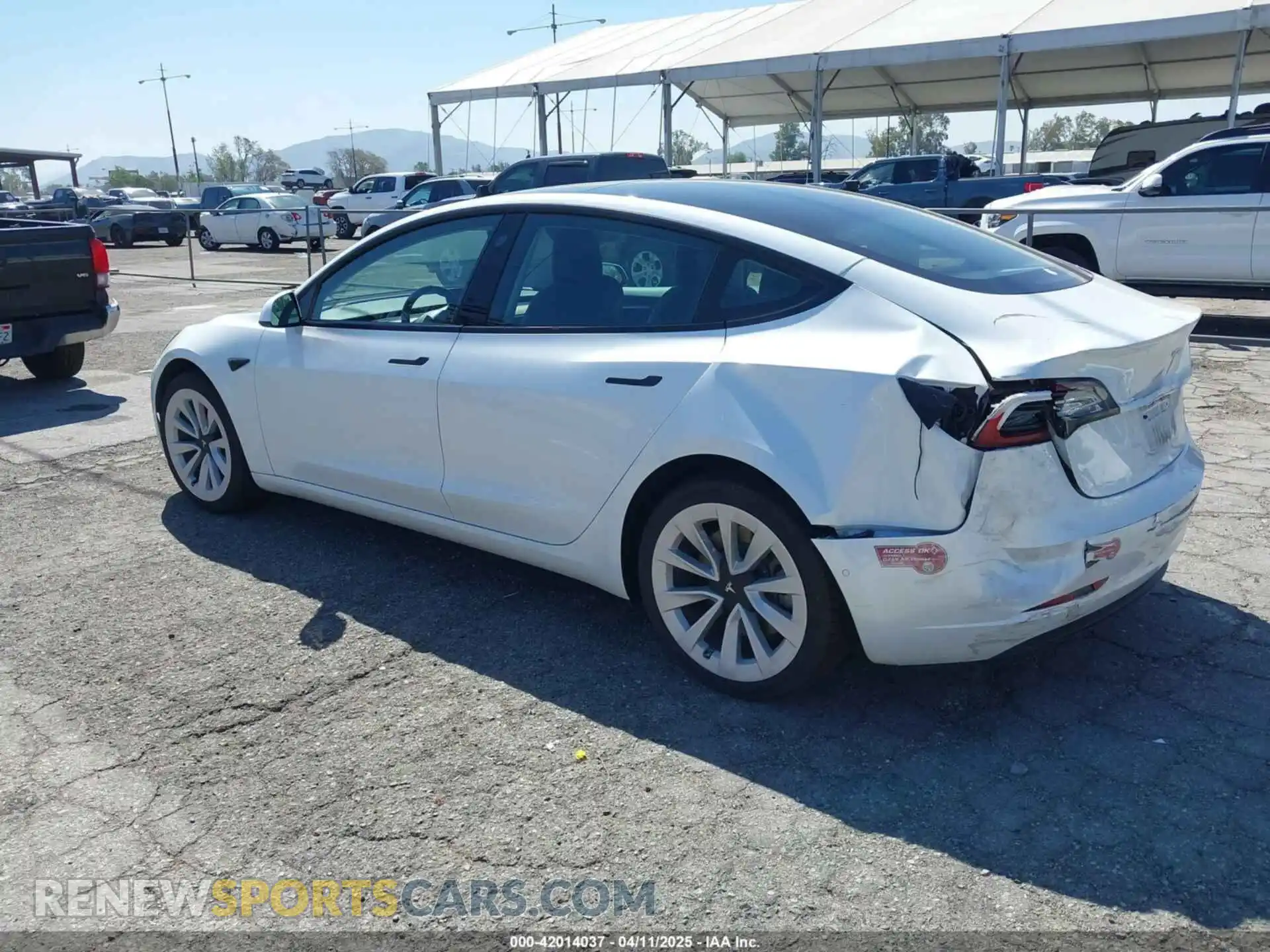 3 Photograph of a damaged car 5YJ3E1EBXNF173967 TESLA MODEL 3 2022