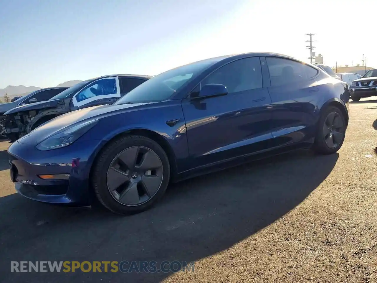 1 Photograph of a damaged car 5YJ3E1EBXNF182068 TESLA MODEL 3 2022