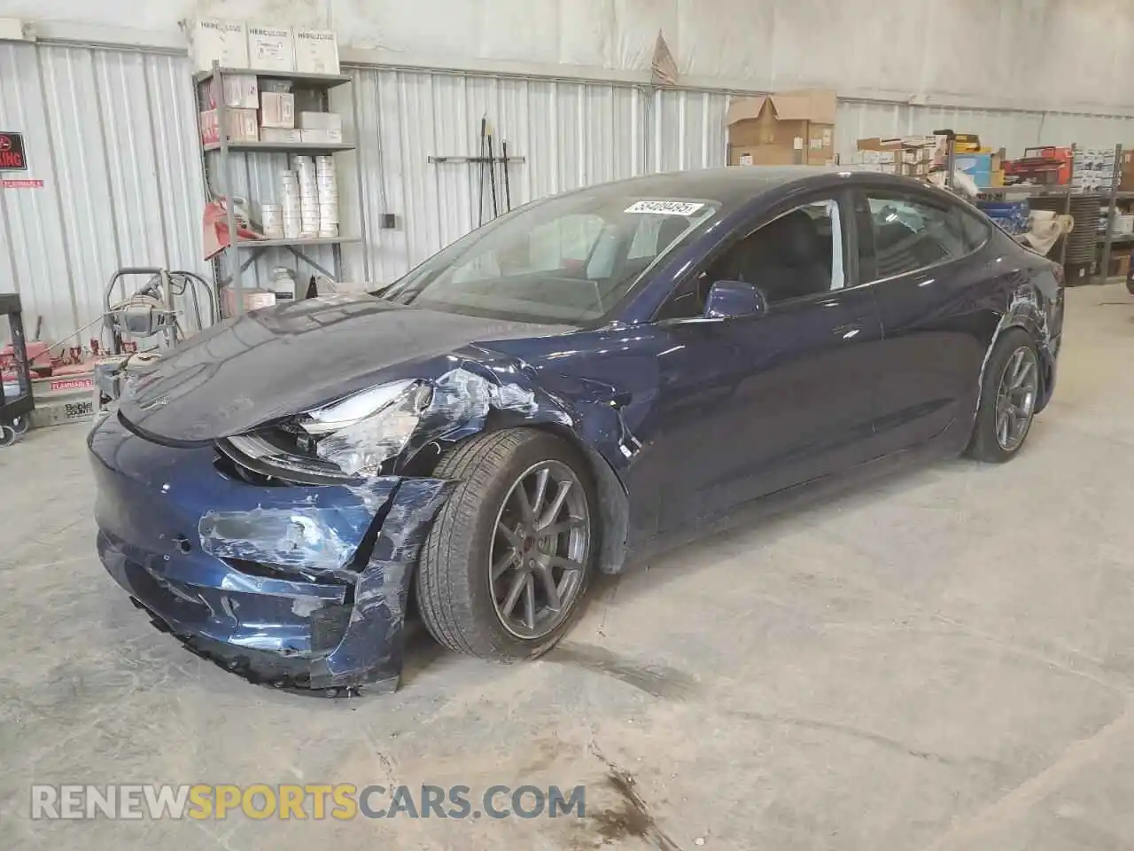 1 Photograph of a damaged car 5YJ3E1EBXNF189084 TESLA MODEL 3 2022