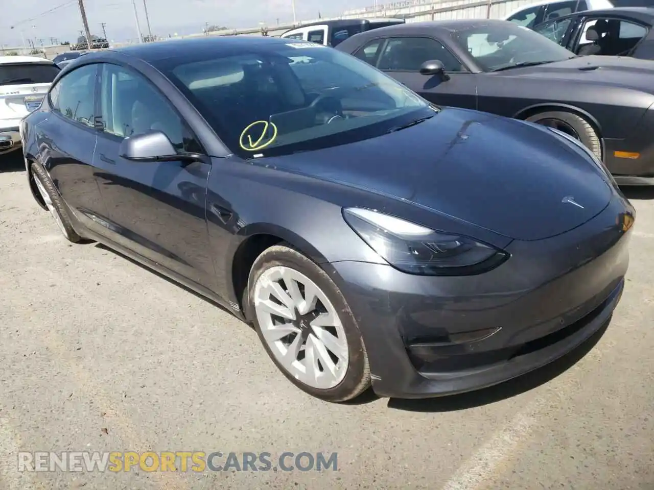 1 Photograph of a damaged car 5YJ3E1EBXNF192549 TESLA MODEL 3 2022