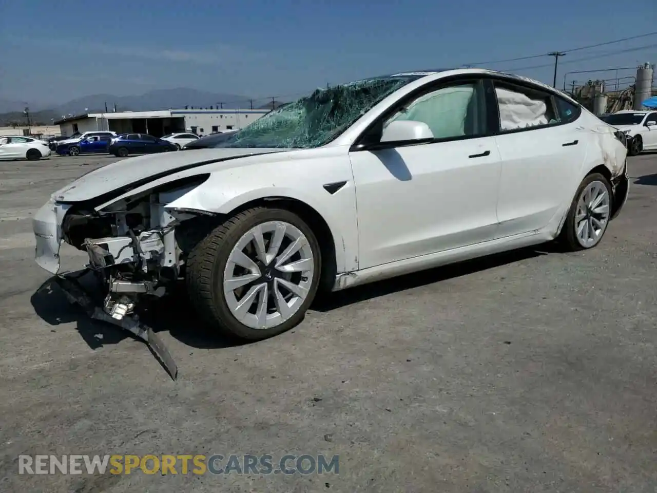 1 Photograph of a damaged car 5YJ3E1EBXNF211018 TESLA MODEL 3 2022