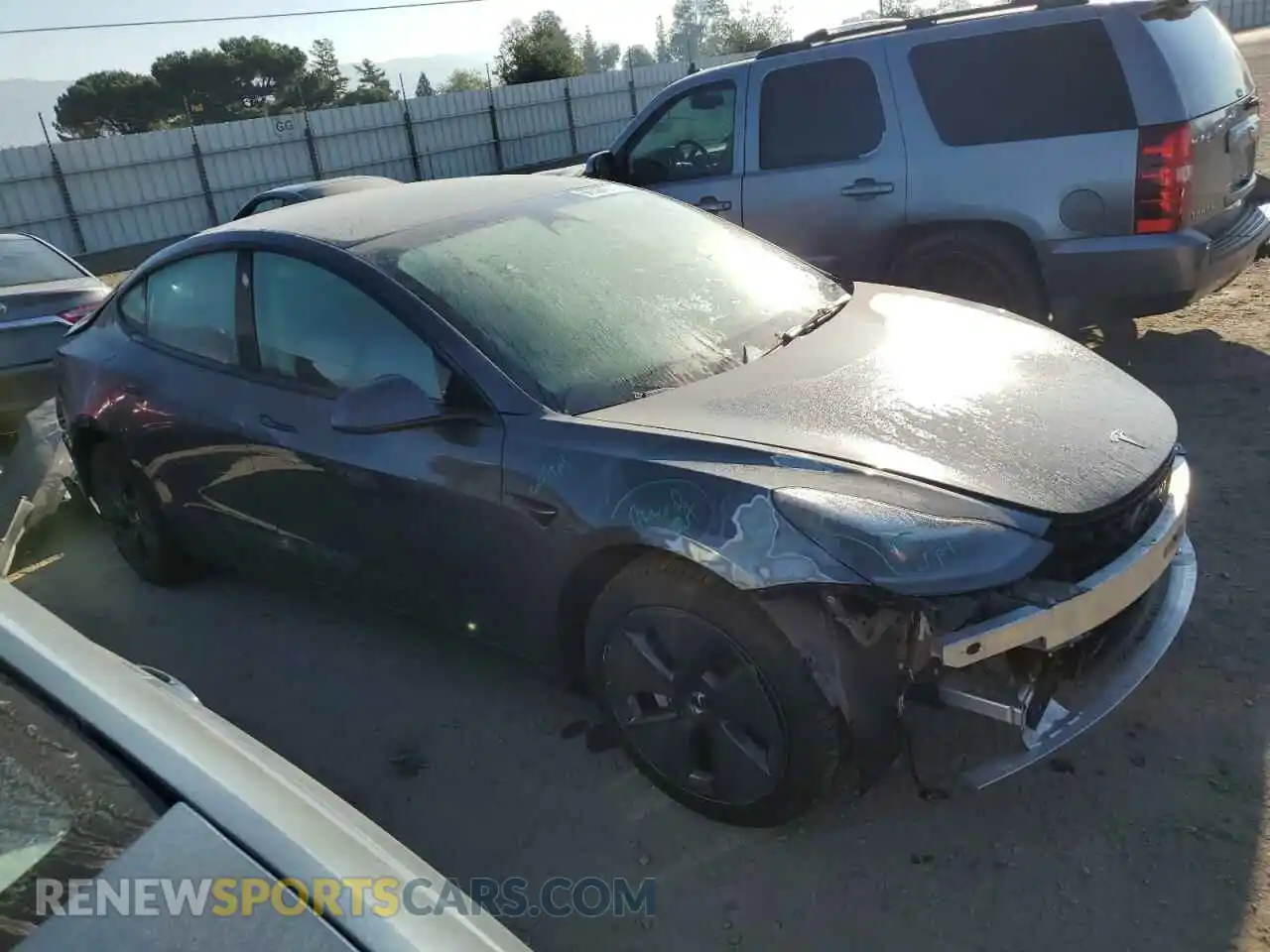 1 Photograph of a damaged car 5YJ3E1EBXNF238137 TESLA MODEL 3 2022